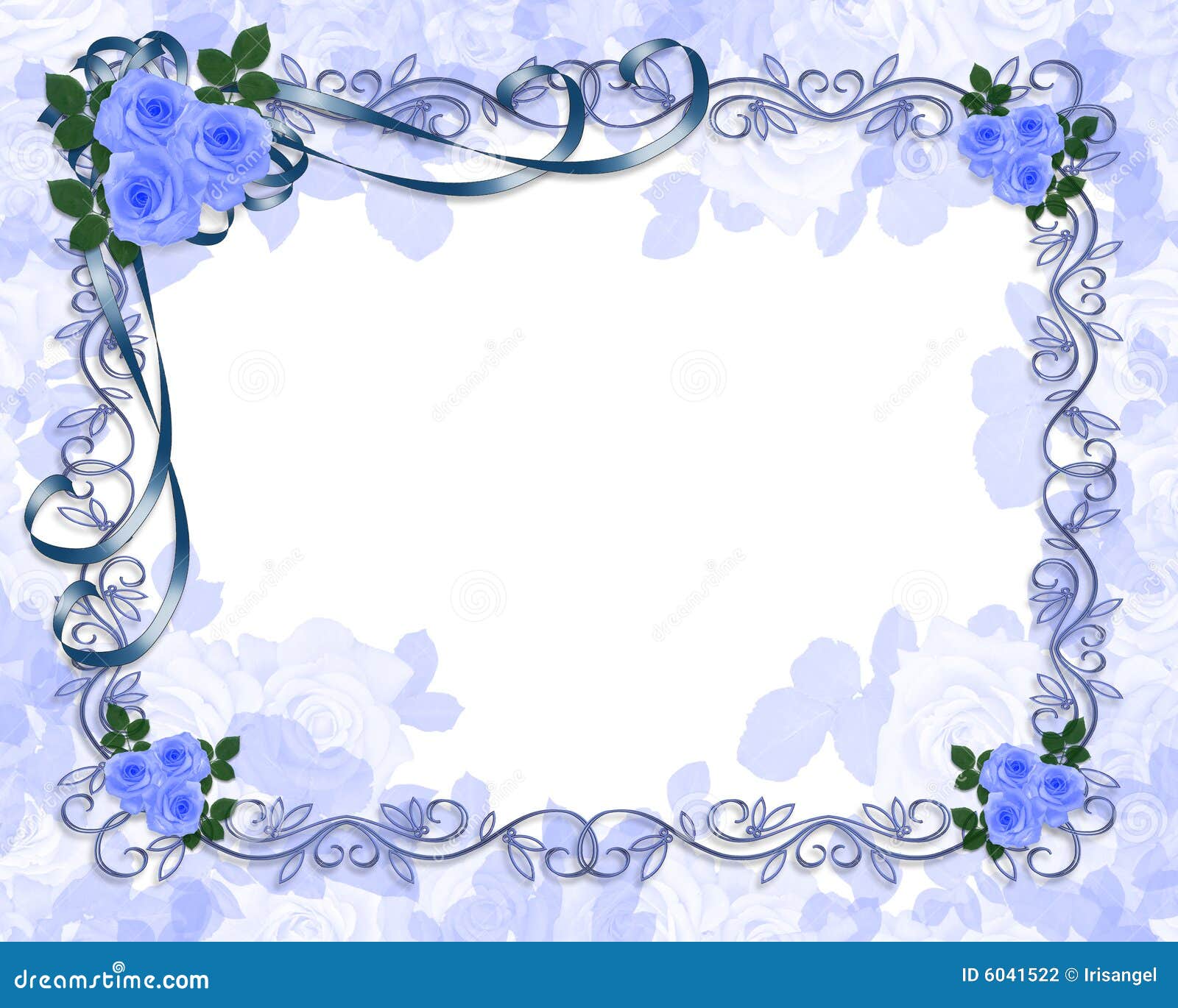 Blue Roses Wedding Invitation Stock Illustration - Image Blue Roses Wedding Invitation Stock Illustration - Image