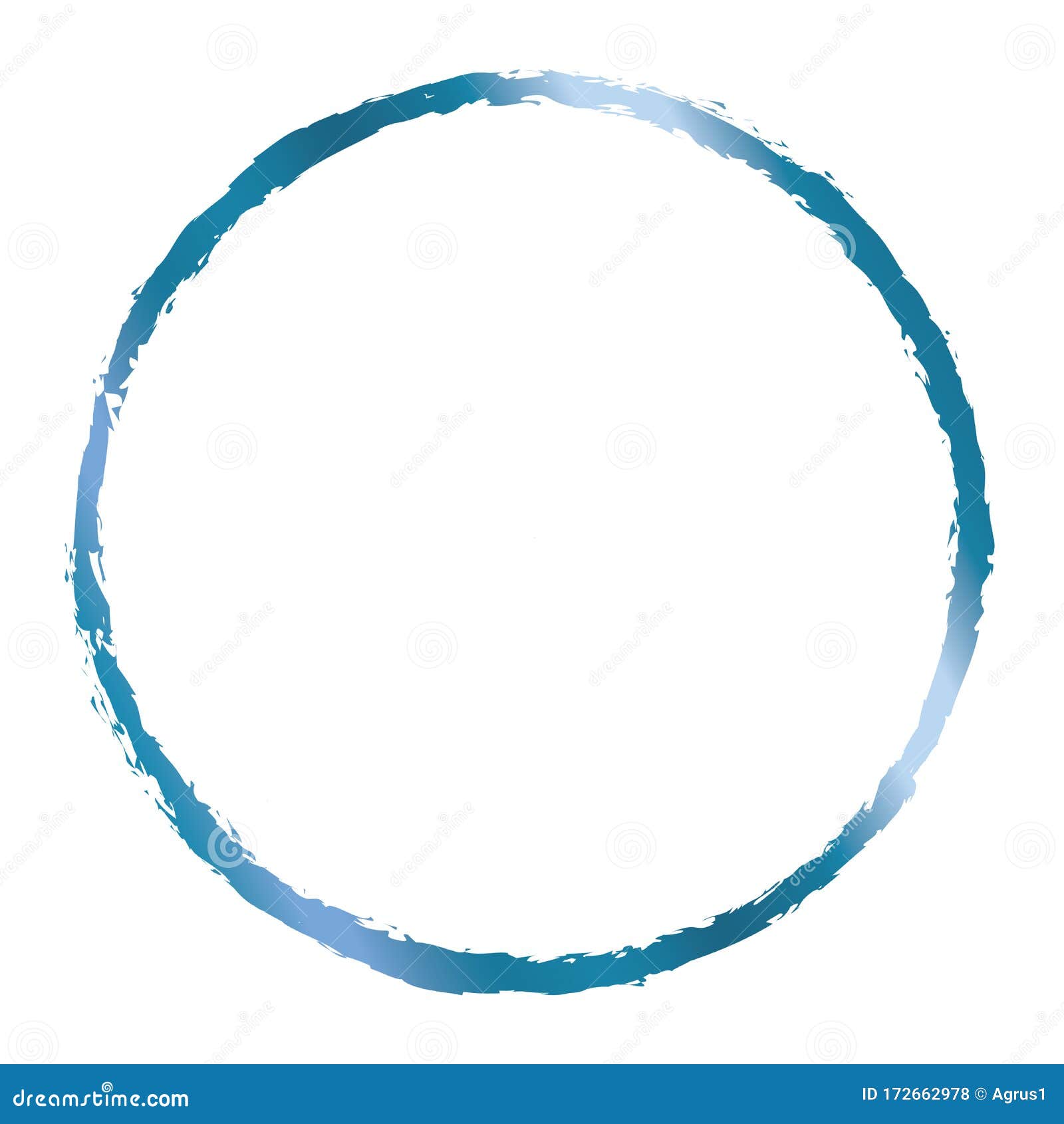 Blue Round Frame on White Background Stock Vector - Illustration of vector,  design: 172662978