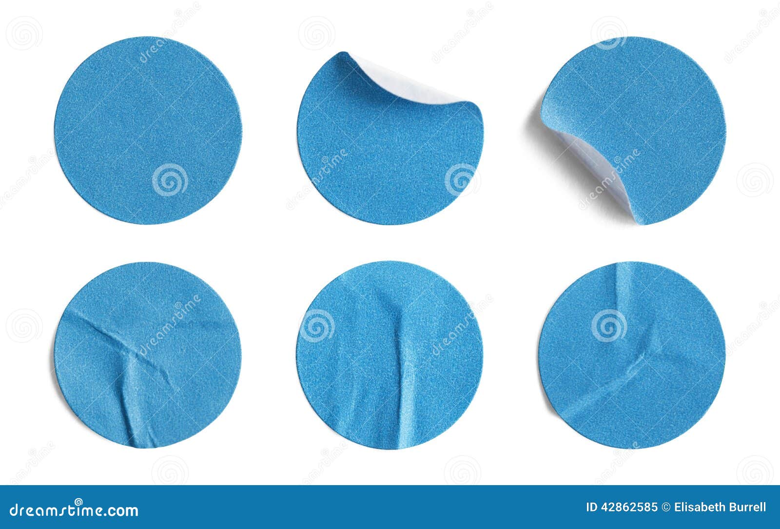 Blue Round Stickers stock image. Image of commercial - 42862585