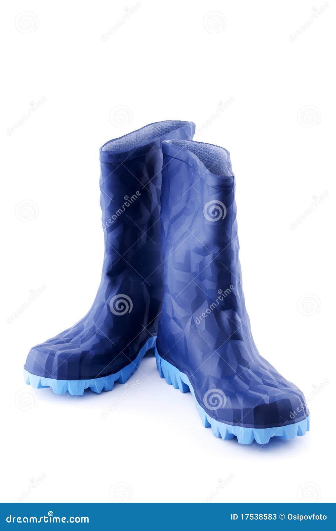 Blue rubber boots stock image. Image of season, rubber 17538583