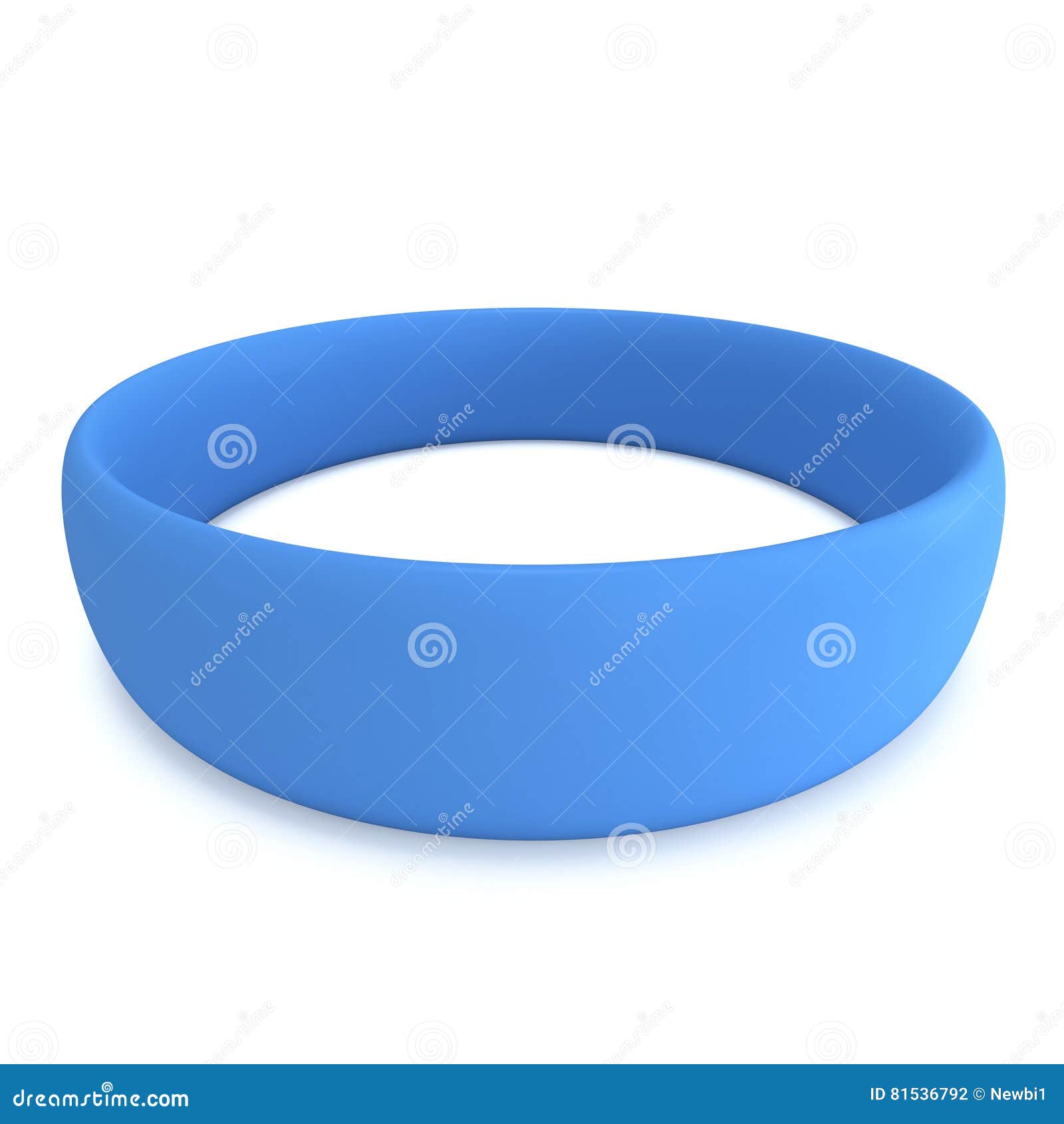 Blue Rubber Plastic Stretch White Bracelet Stock Illustration