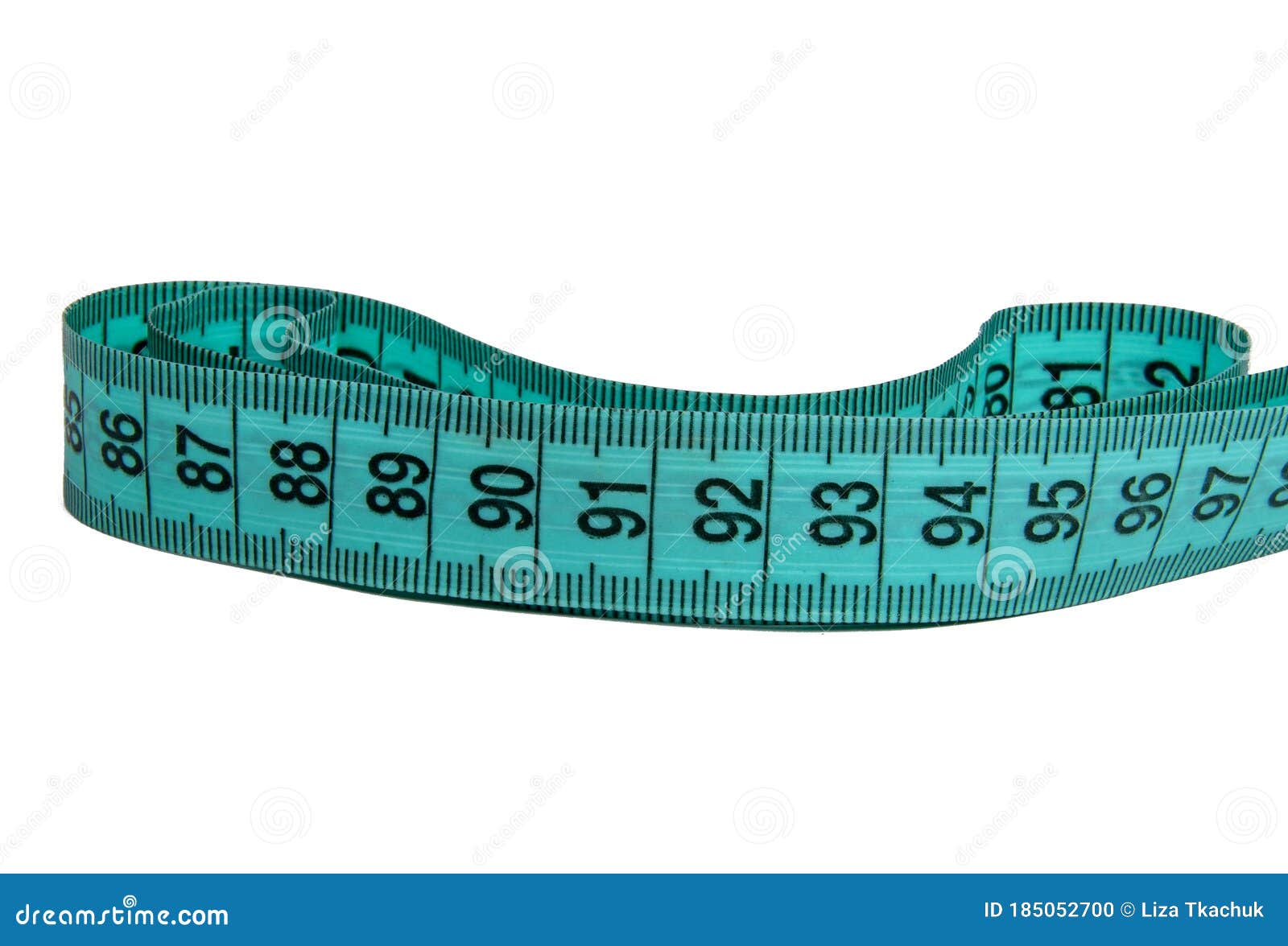 Blue Rubber Tape Measure for Sewing Cloth or Fabric Isolated on the White  Stock Image - Image of measurement, scale: 186291845