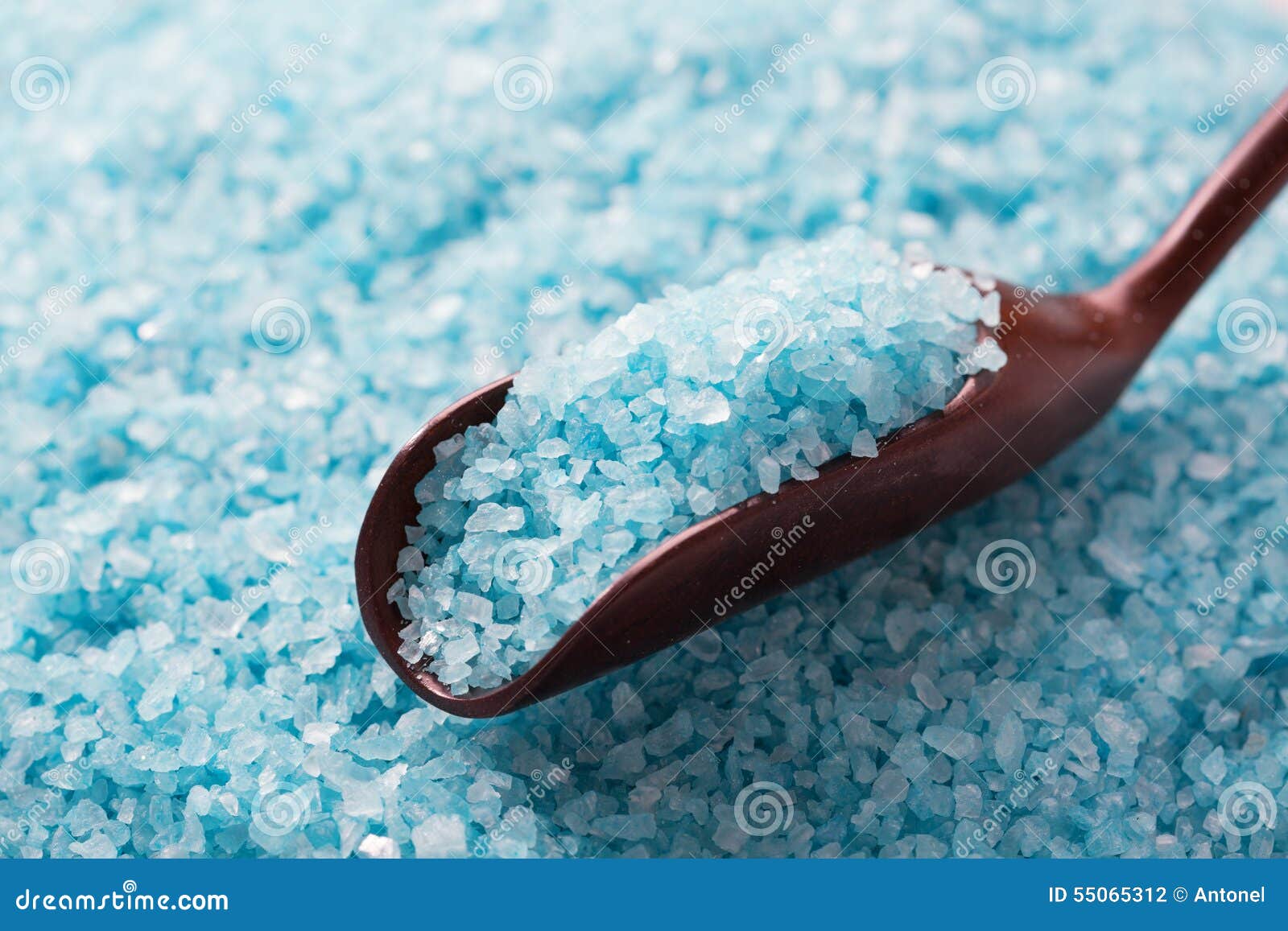 Blue salt. stock photo. Image of blue, object, mineral 55065312