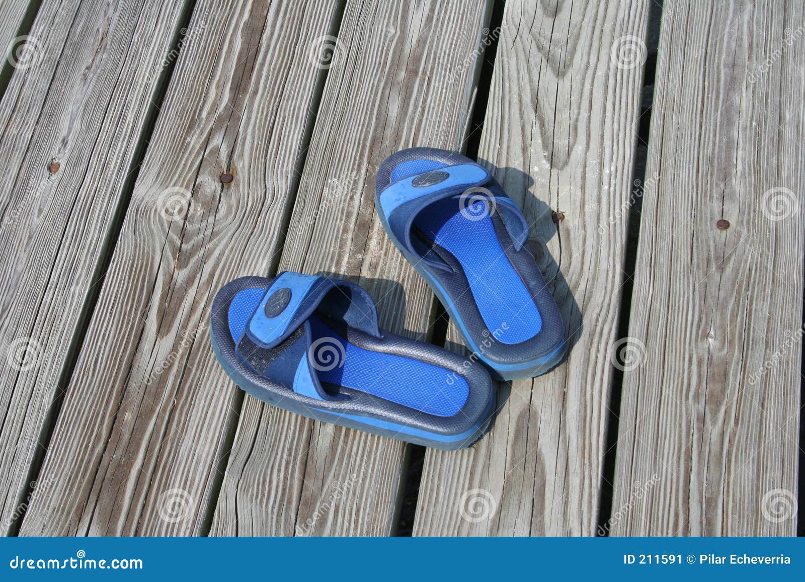 blue beach sandals