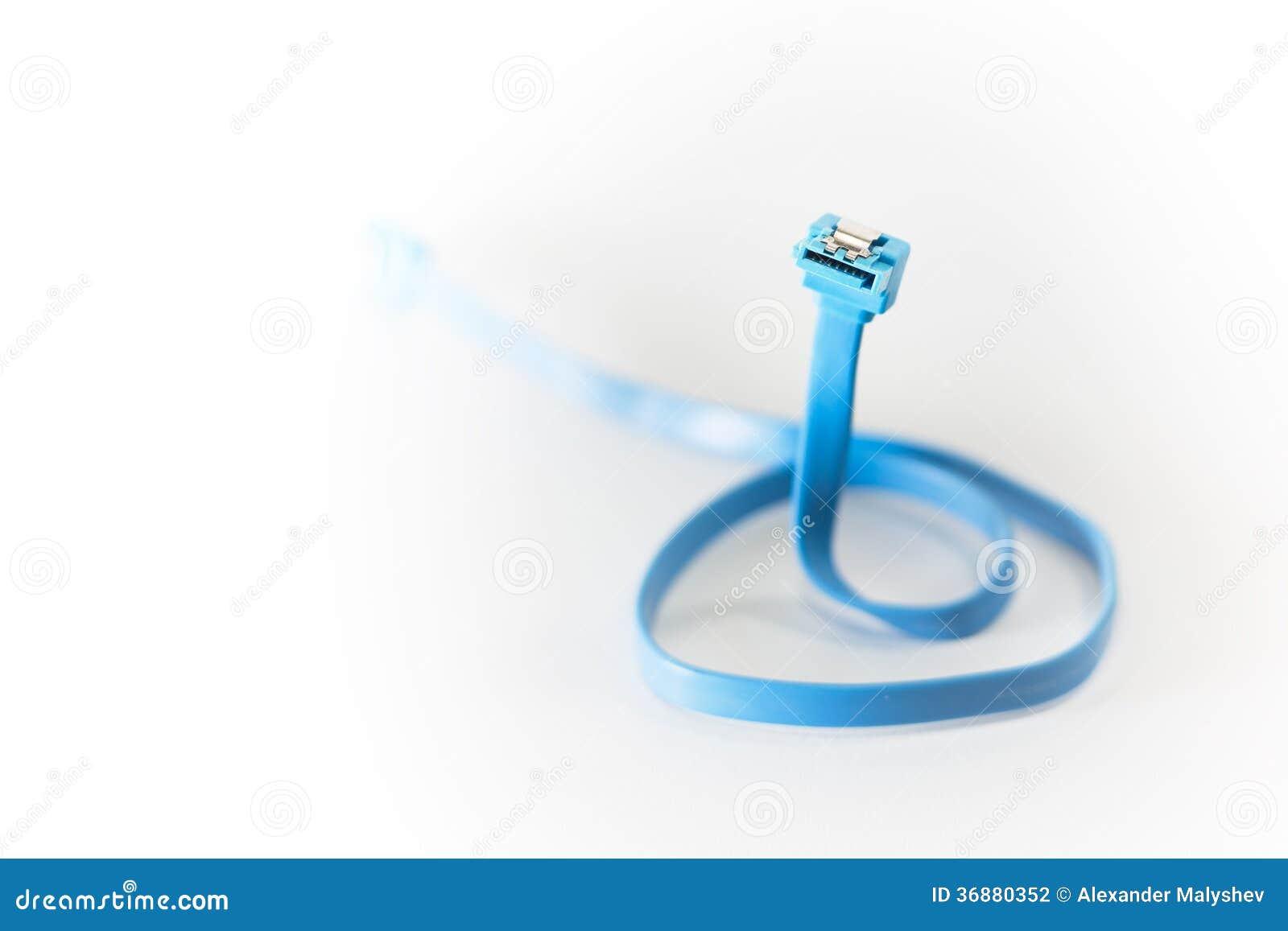 Blue SATA cable stock photo. Image of blue, data, parts 36880352