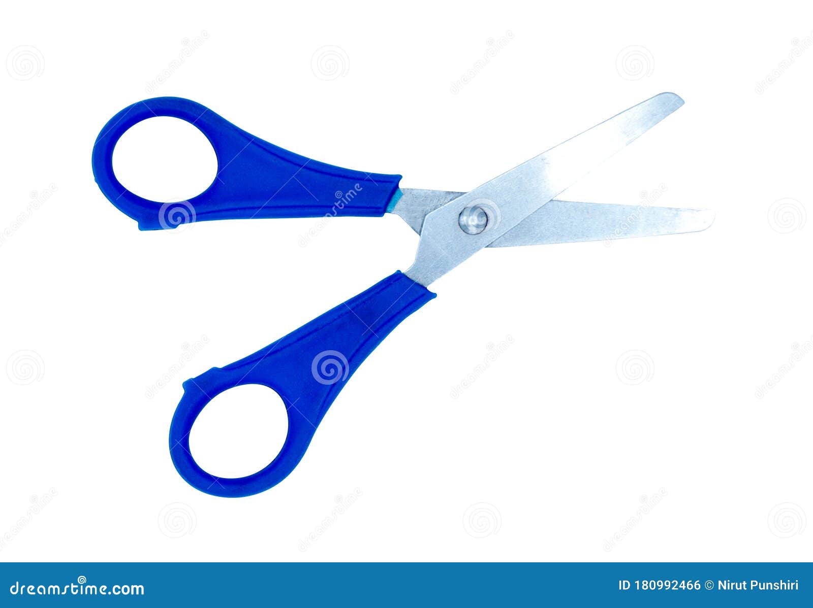 Blue Scissors on Isolated White Background Stock Photo Image of office, haircutting 180992466