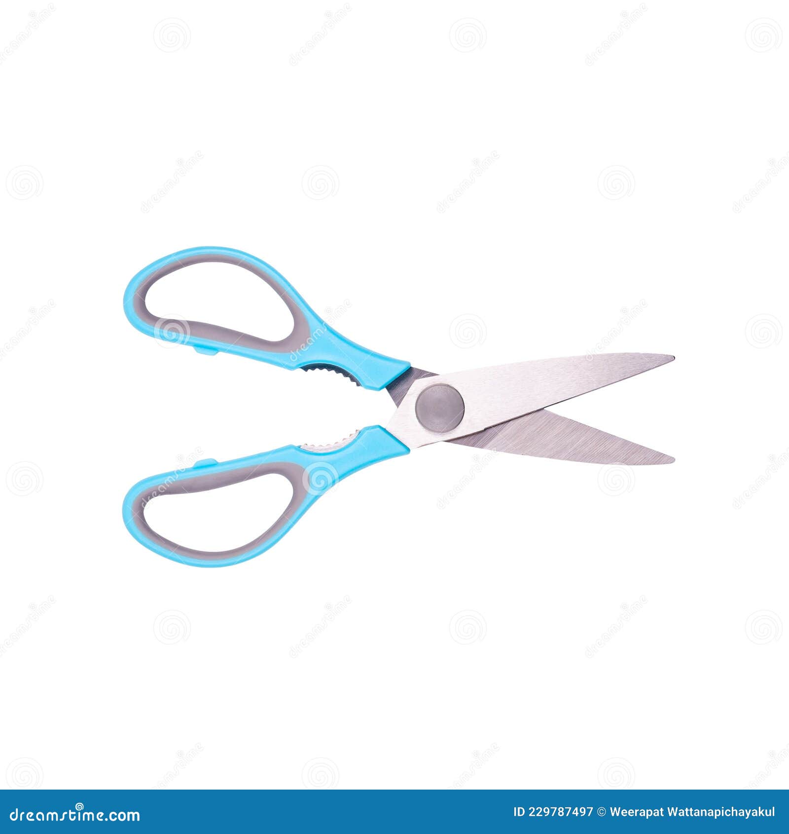 Blue Scissors Stretch Out Isolated Stock Image Image of silver, tool 229787497
