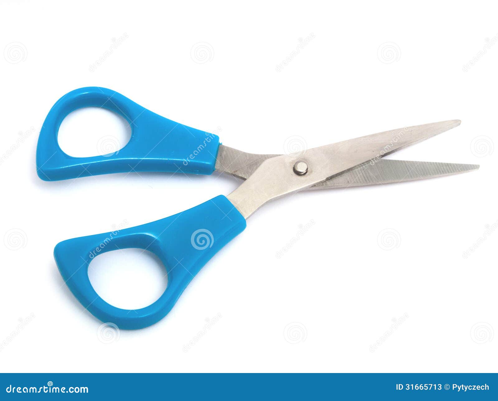 Isolated blue scissors realistic Royalty Free Vector Image