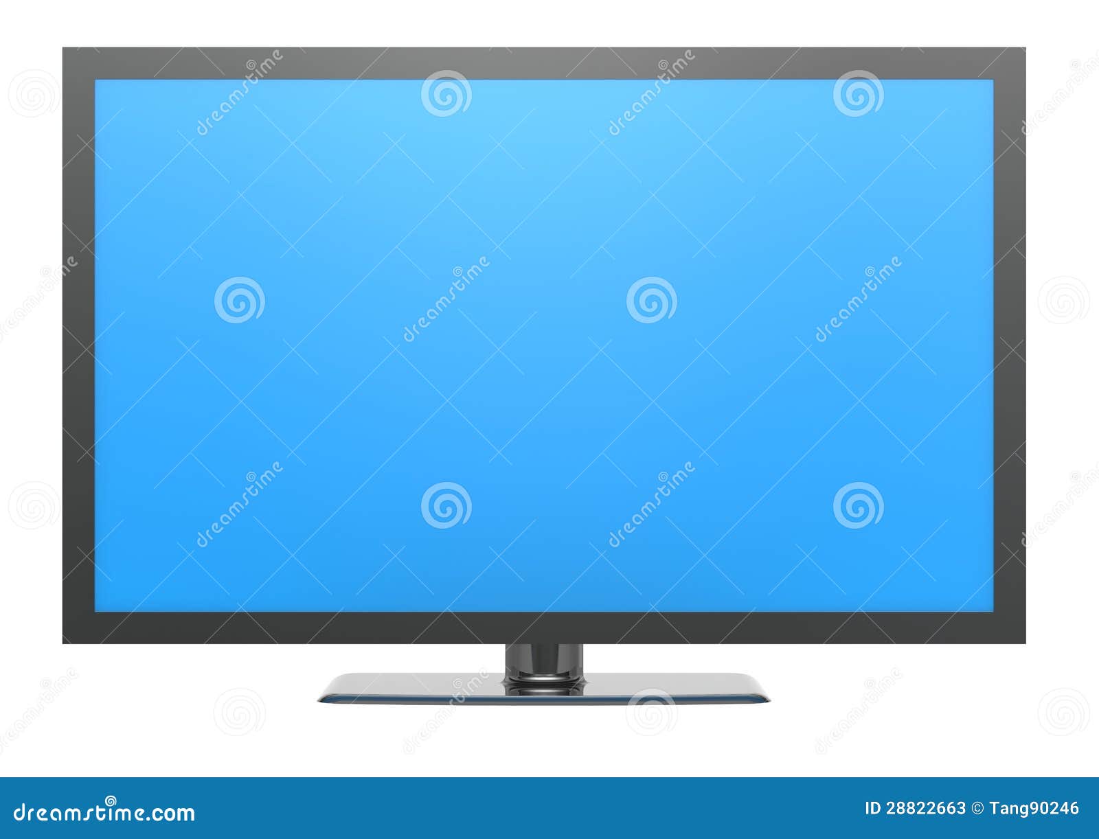 Blue screen TV stock illustration. Illustration of flat 28822663