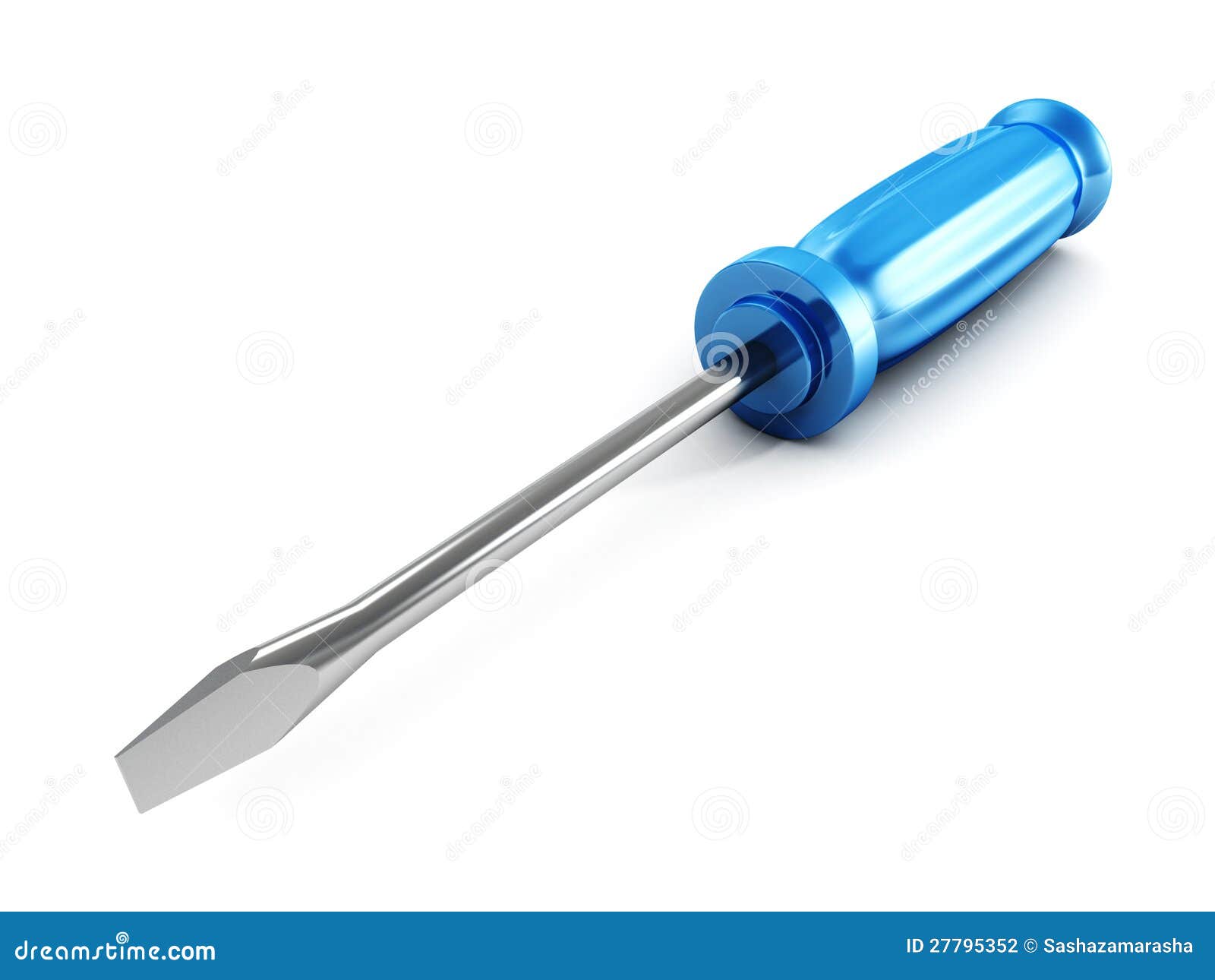 Blue Screwdriver Close Up On White Background Stock Photography Image 27795352