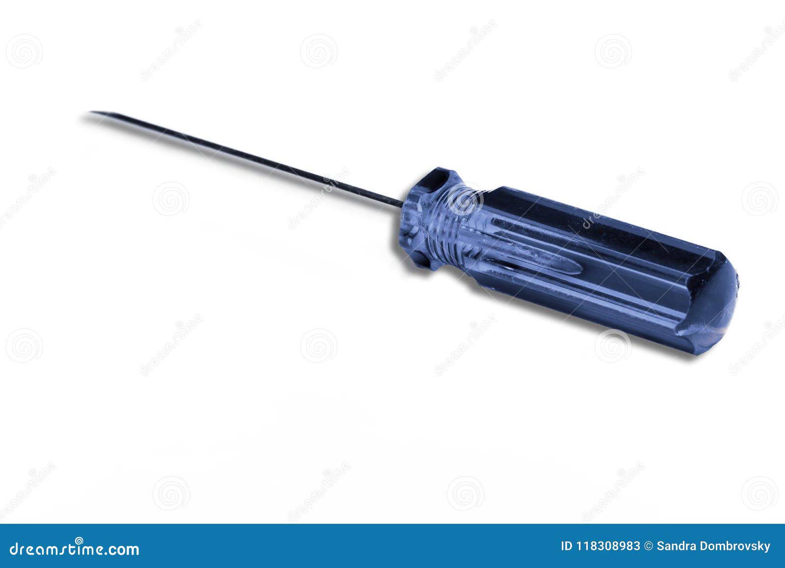 A Blue Screwdriver in Front of White Background Stock Image Image of tool, renovation 118308983