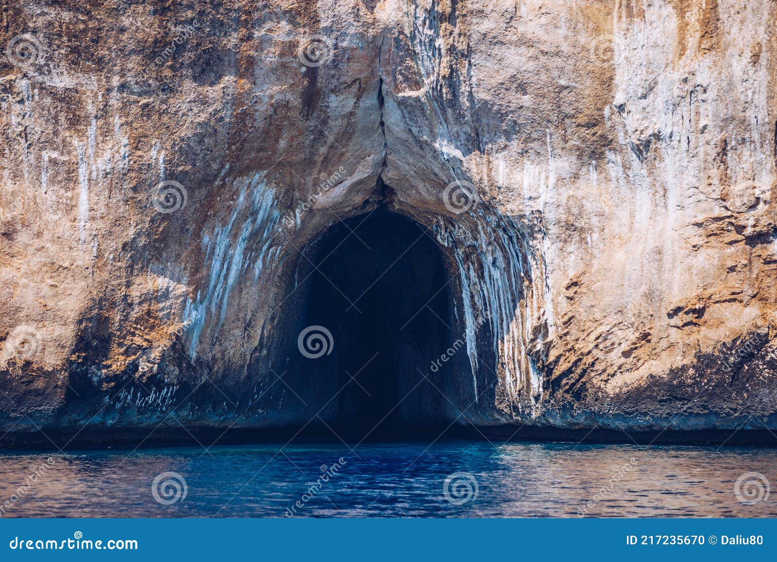 Blue Sea And The Characteristic Caves Of Cala Luna A Beach In The