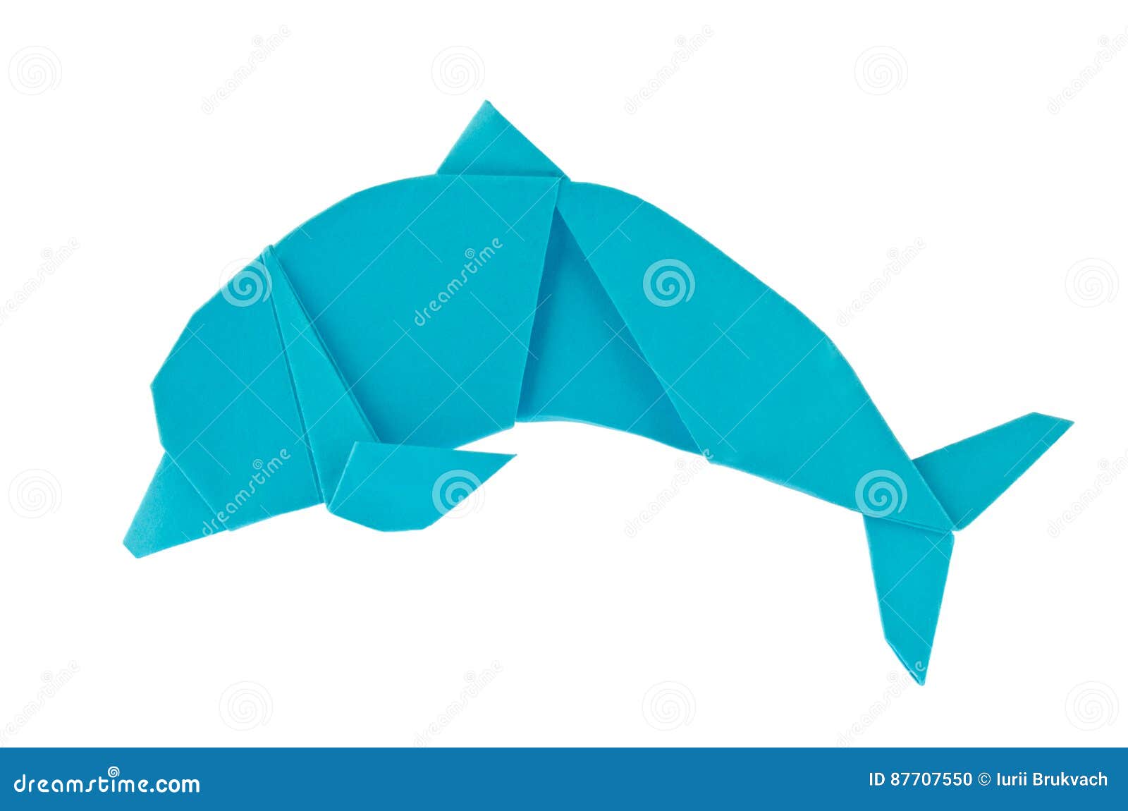 Blue Sea Dolphin Of Origami Stock Photo Image of wild, nautical 87707550