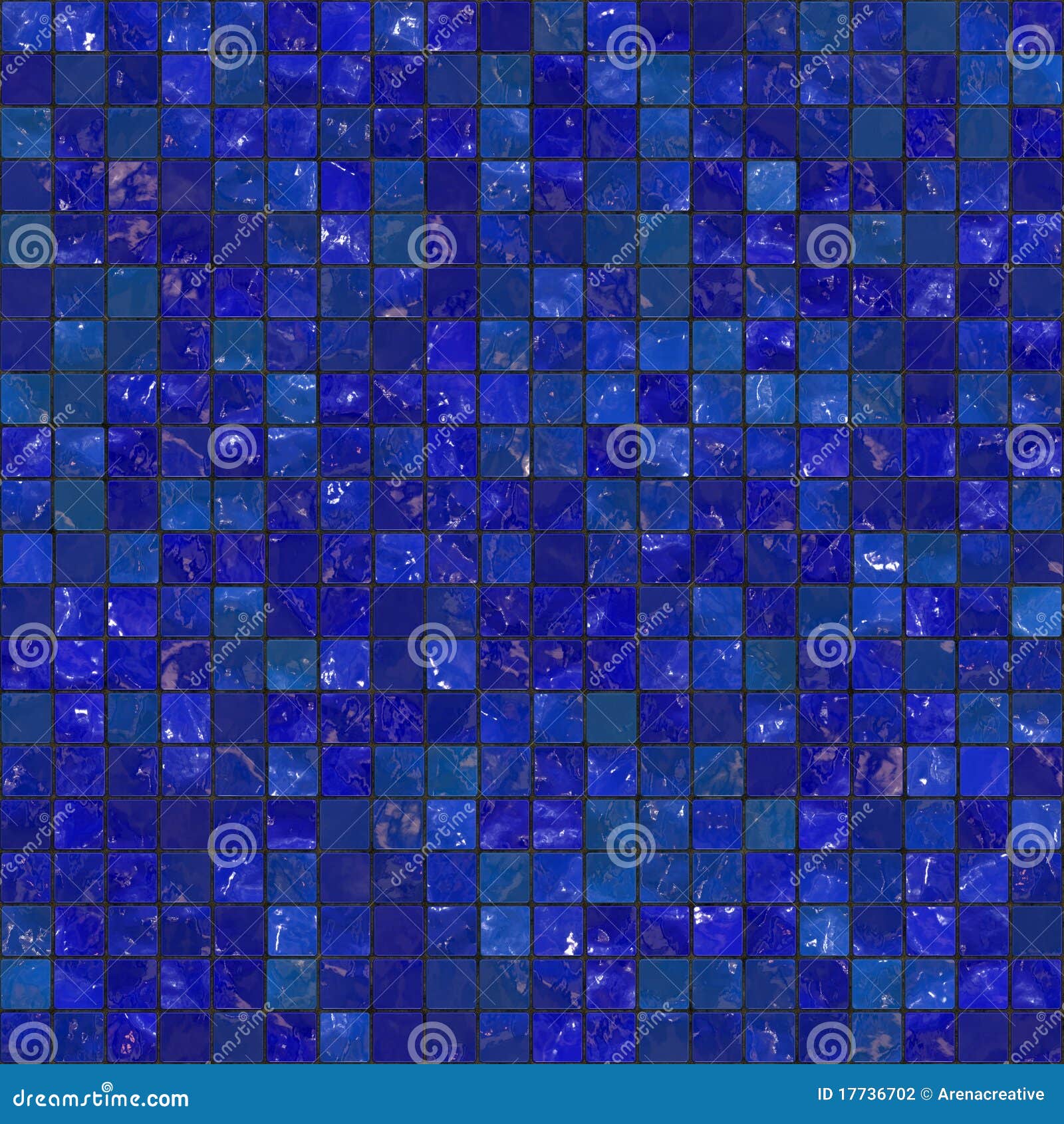 Blue Seamless Bathroom Tiles Stock Illustration Illustration of