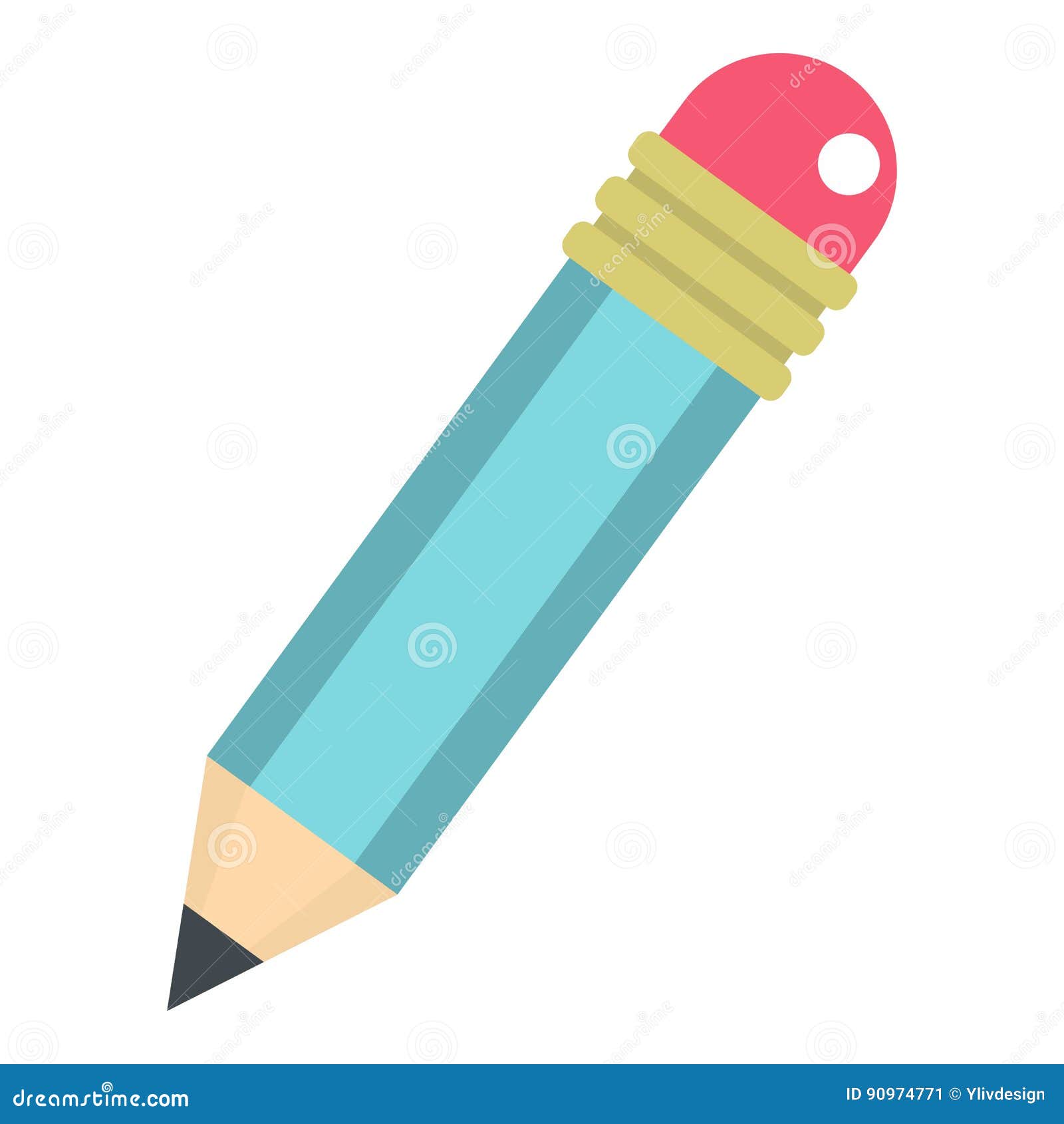 The Eraser Icon. The Eraser Erases, Cleans. Simple Vector Illustration