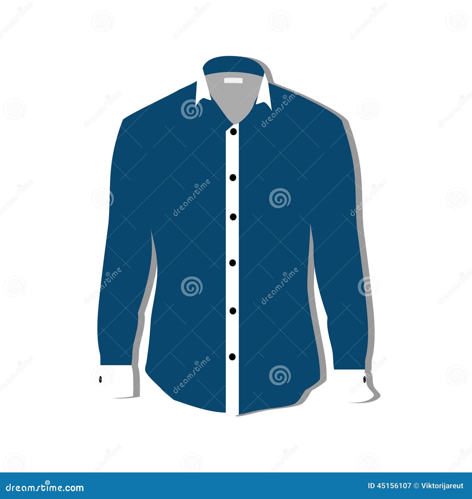 Blue shirt stock illustration. Illustration of outline - 45156107