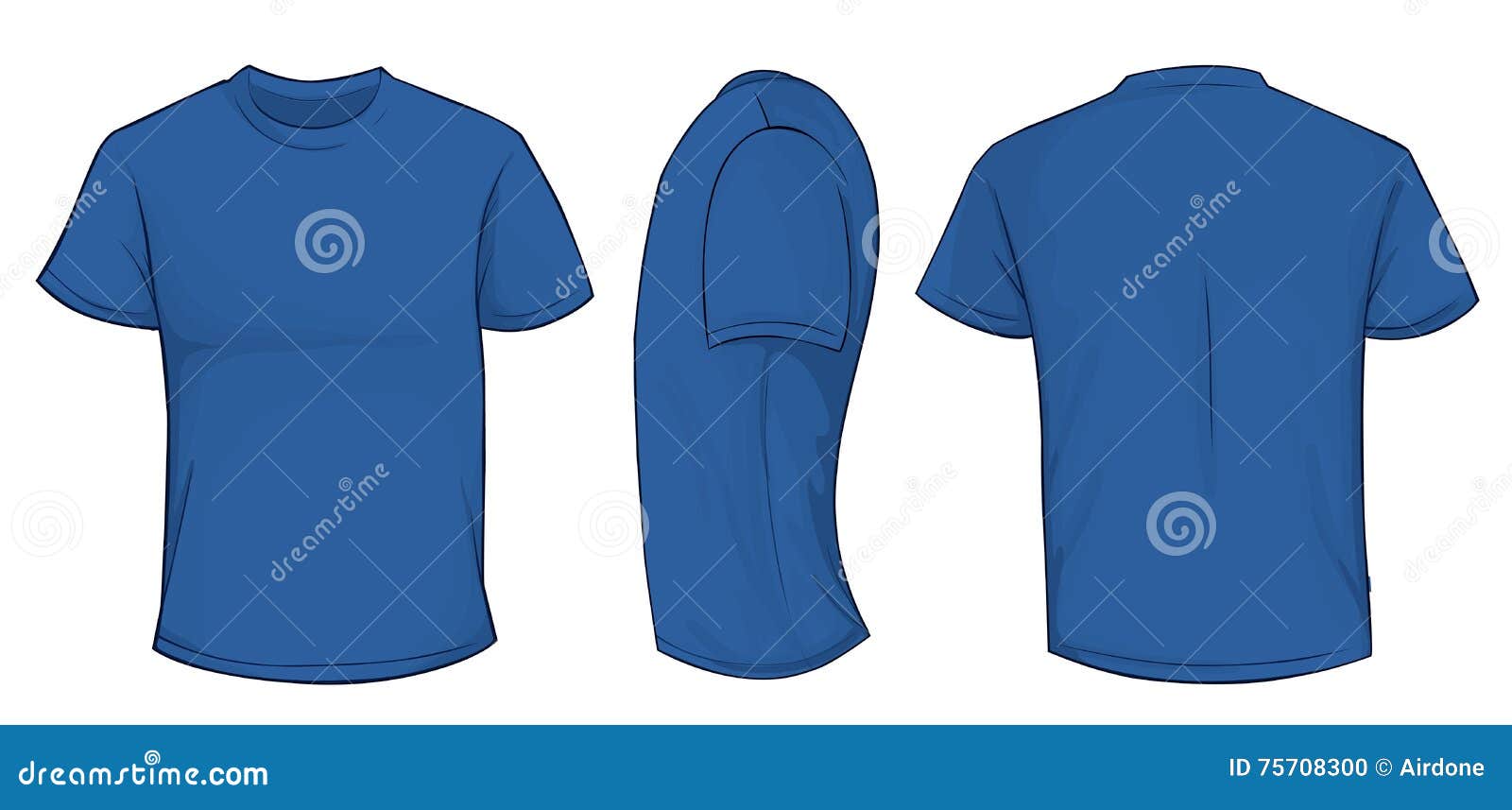 Download Blue Shirt Template stock illustration. Illustration of ...