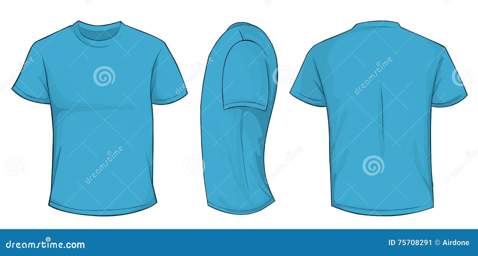 Download Blue Shirt Template stock illustration. Illustration of ...