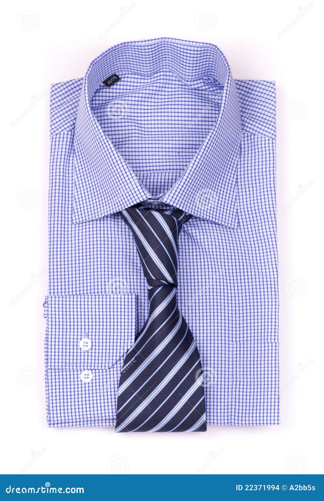 Blue shirt with a tie stock photo. Image of formal, bright - 22371994