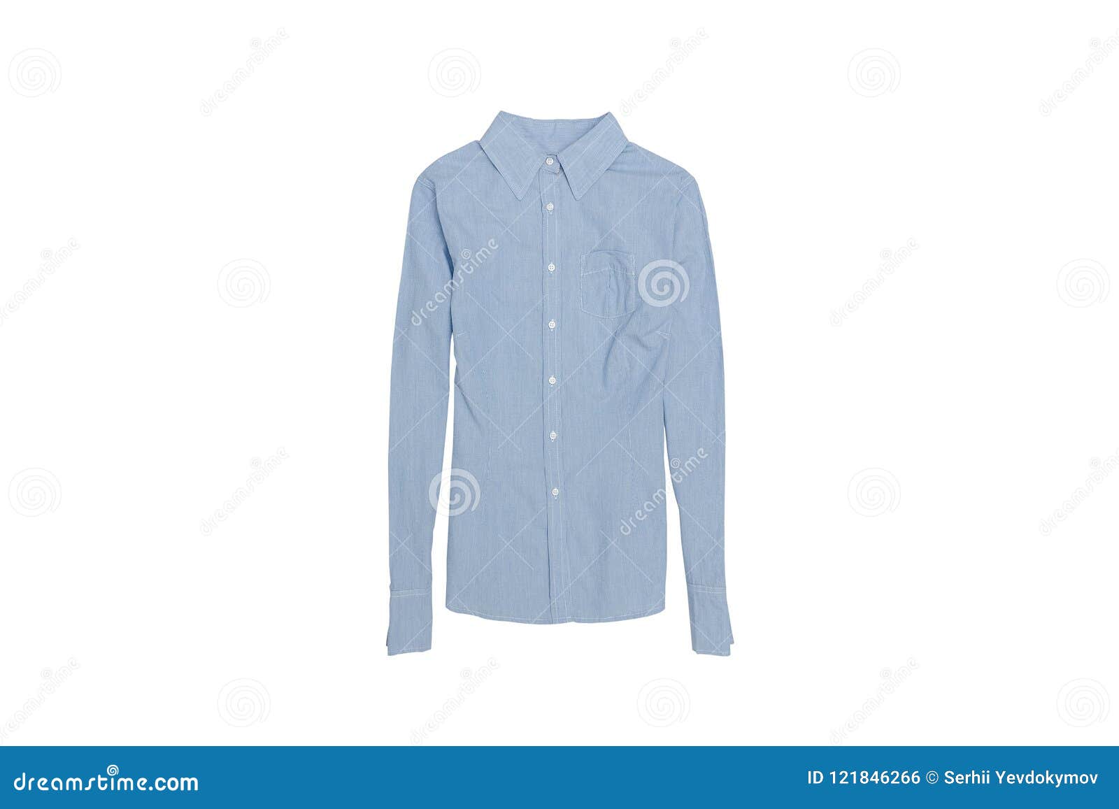 Blue Shirt on a White Background. Isolate Stock Photo - Image of ...