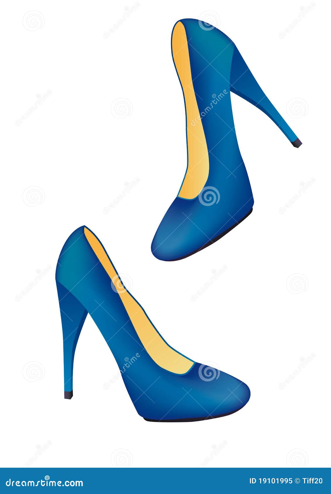 Blue shoes stock vector. Illustration of shoes, woman 19101995