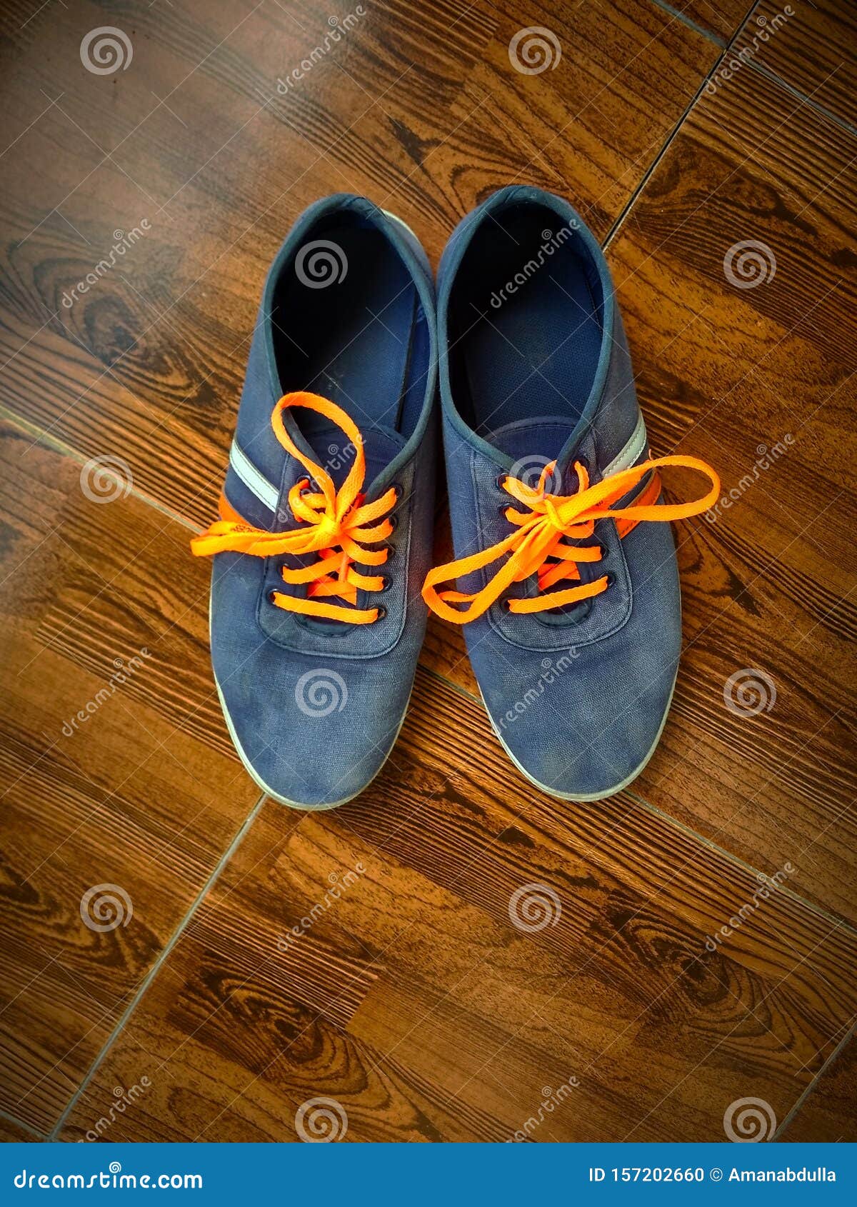 blue and orange sneakers