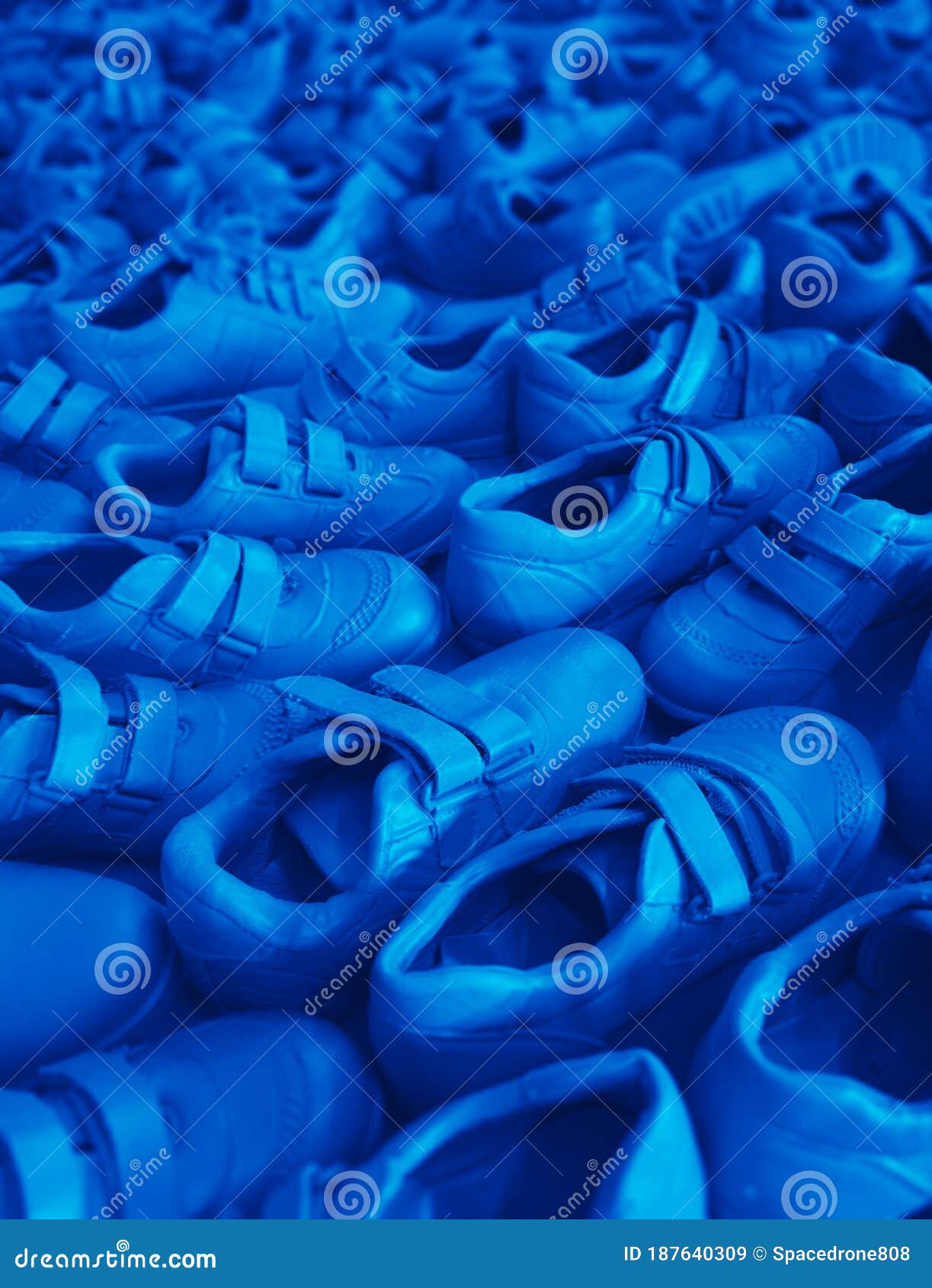 Blue Shoes at the Store Background Stock Image Image of postcard