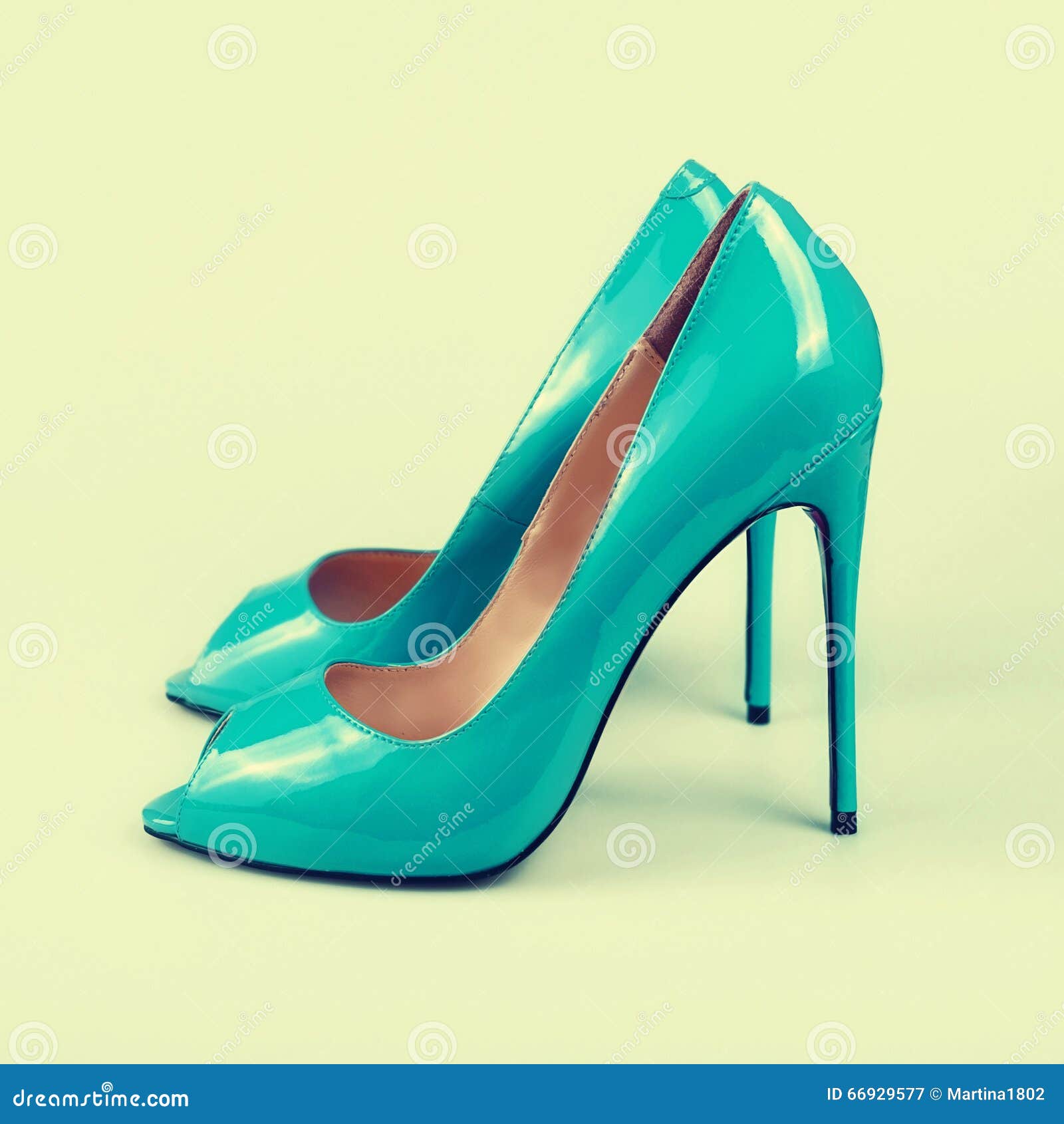Blue shoes on the white stock image. Image of heel, stiletto - 66929577