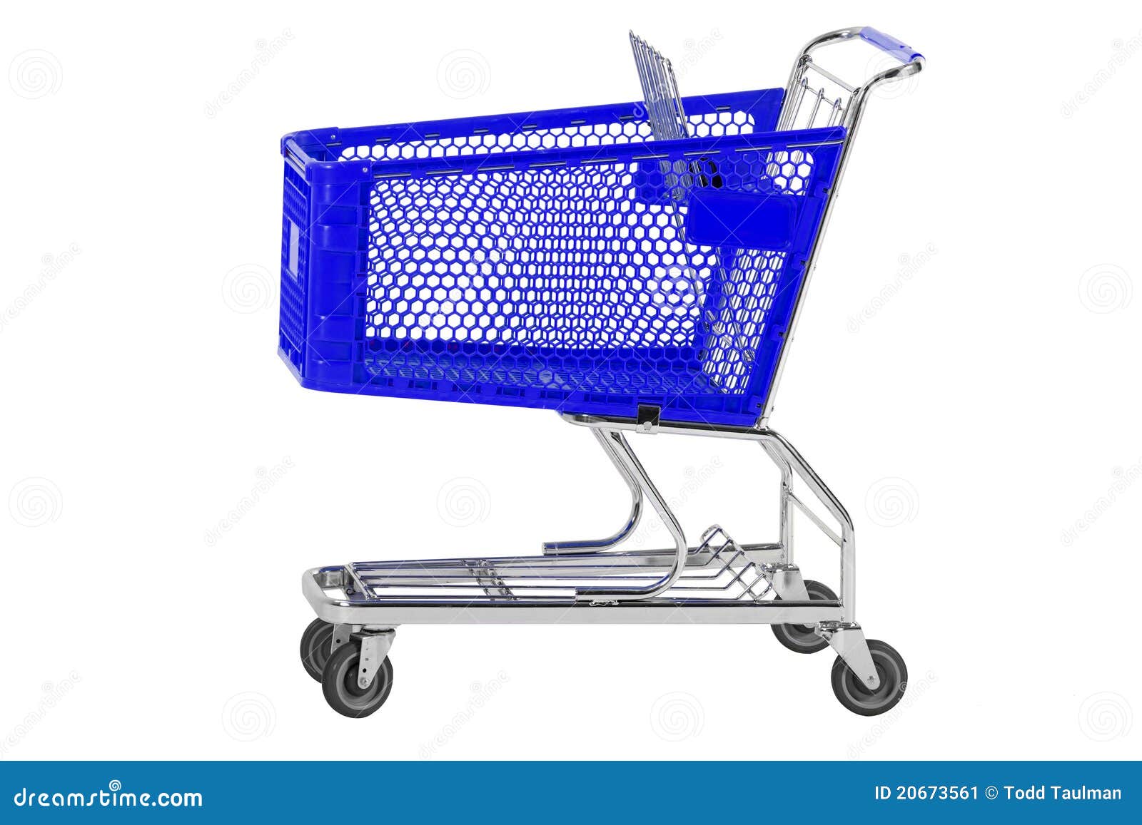Blue Shopping Cart Stock Image Image 20673561