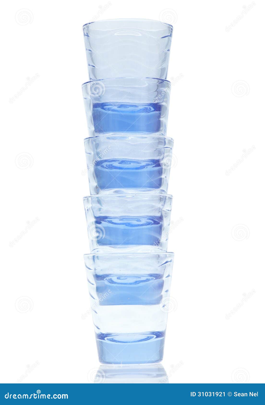 Blue shot glasses stock image. Image of tower, white 31031921