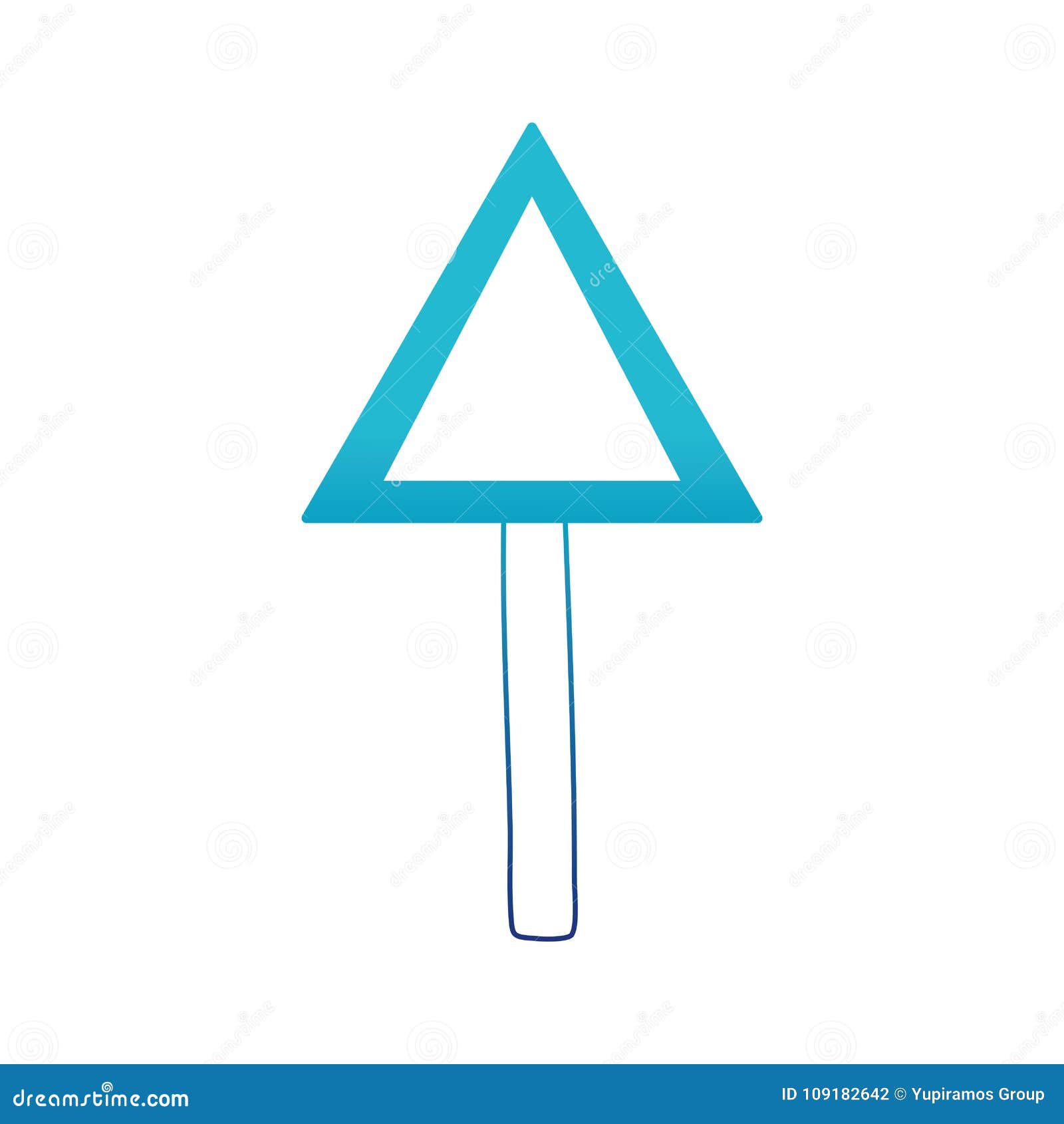 Blue Silhouette Triangle Warning Metal Notices Frame Vector ...