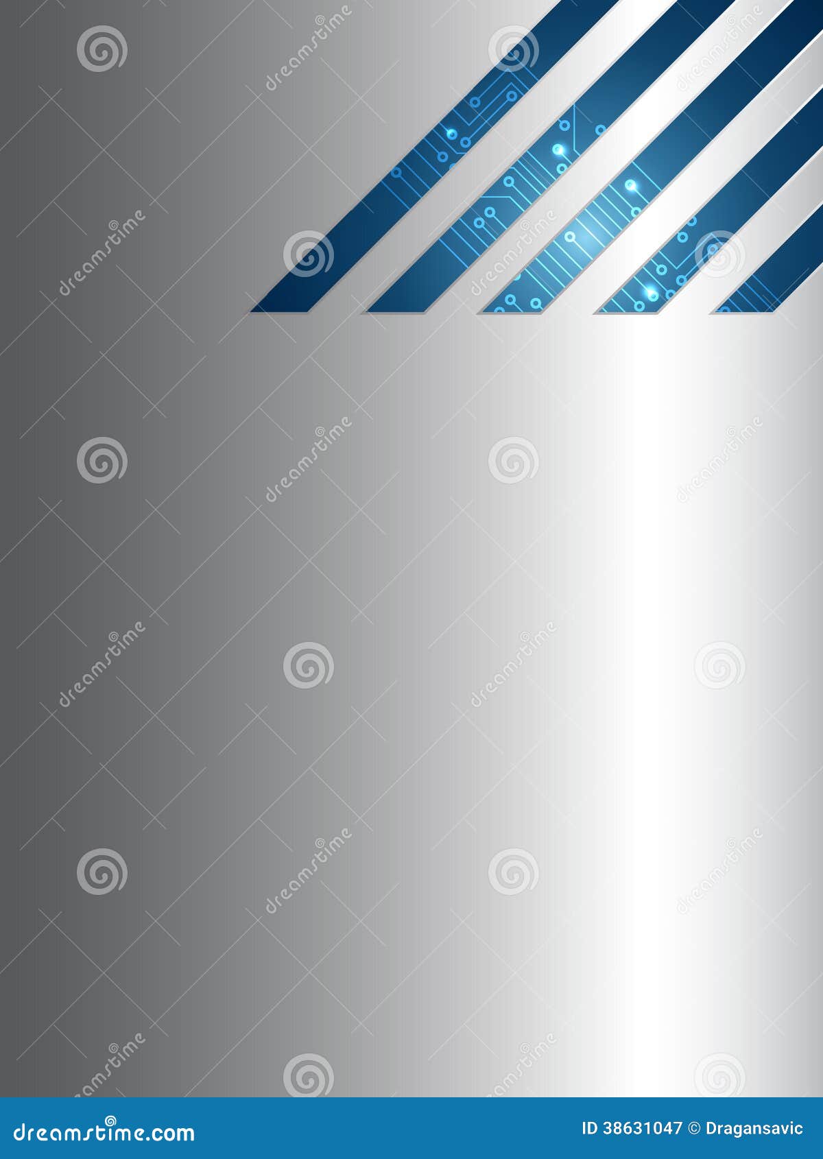 Blue and Silver Abstract Background Stock Illustration Illustration