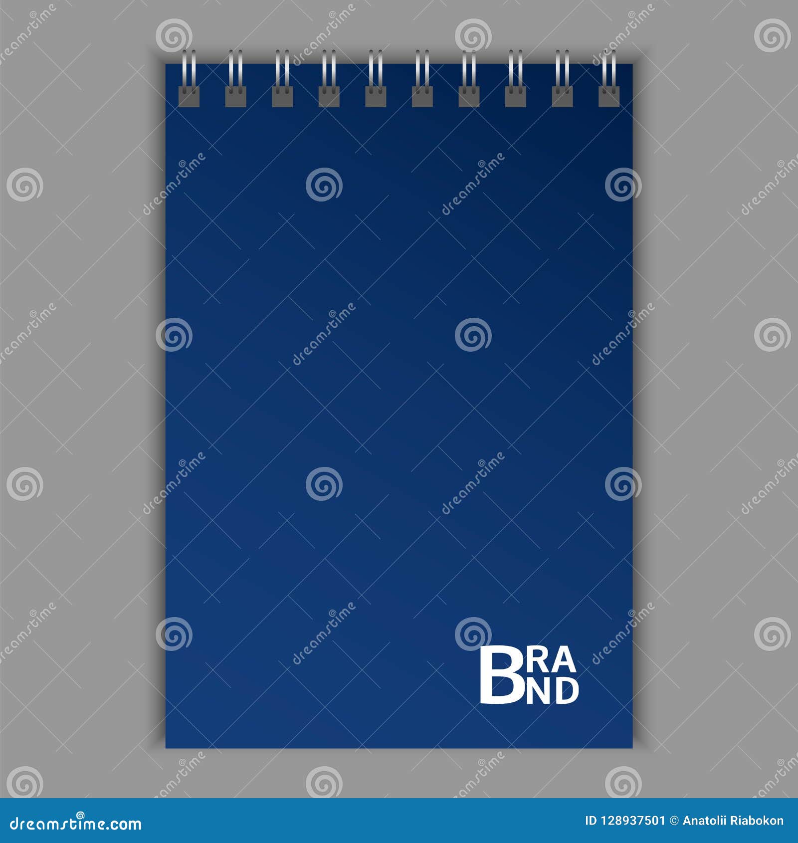 Blue Sketchbook Icon, Realistic Style Stock Vector Illustration of