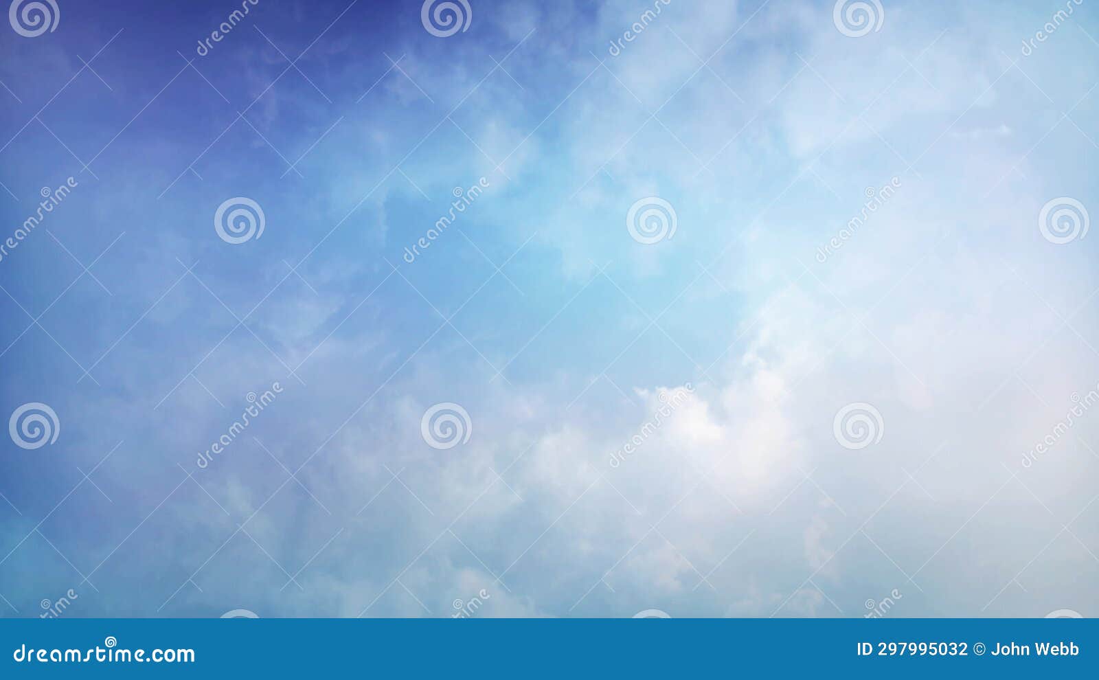 Blue Skies Ahead Clouds Background 4K Loop Stock Footage Video of