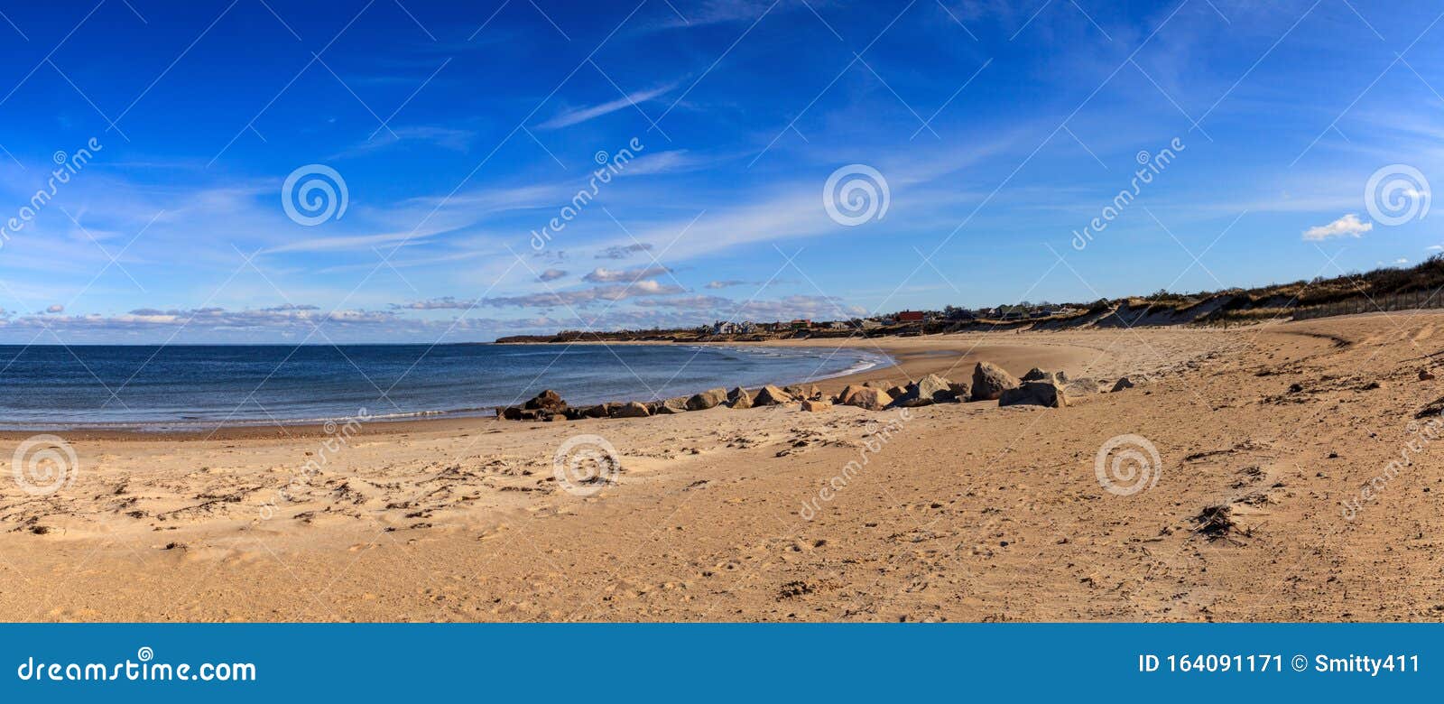 Blue Skies Over Corporation Beach in Dennis, Massachusetts on Cape Cod
