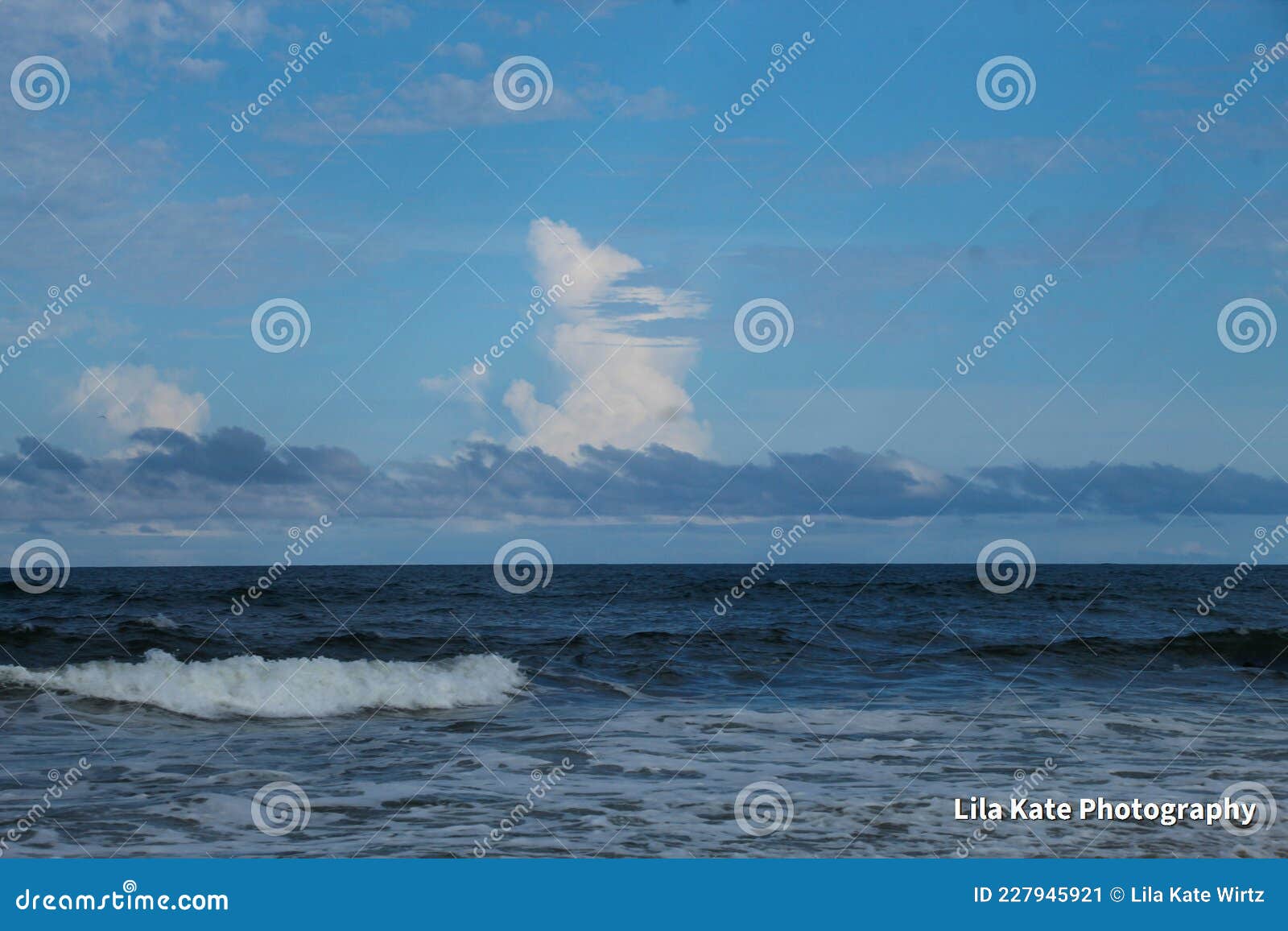 blue skies over ocean, outer banks duck, north carolina