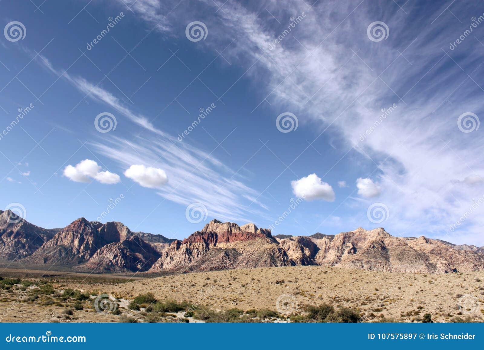 blue skies at redrock canyon las vegas nevada