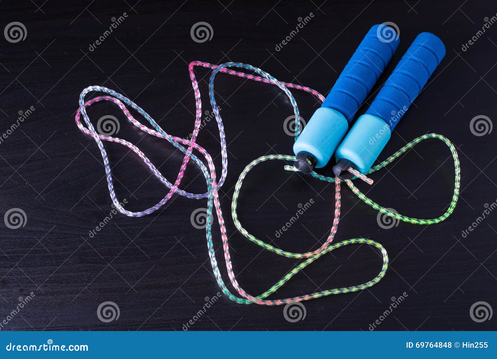 Blue skipping rope stock photo. Image of childhood, lifestyle - 69764848