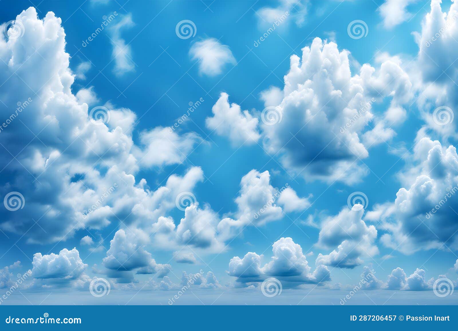 Blue Sky Abstract Panoramic Background. Clear Blue Sky and Beautiful