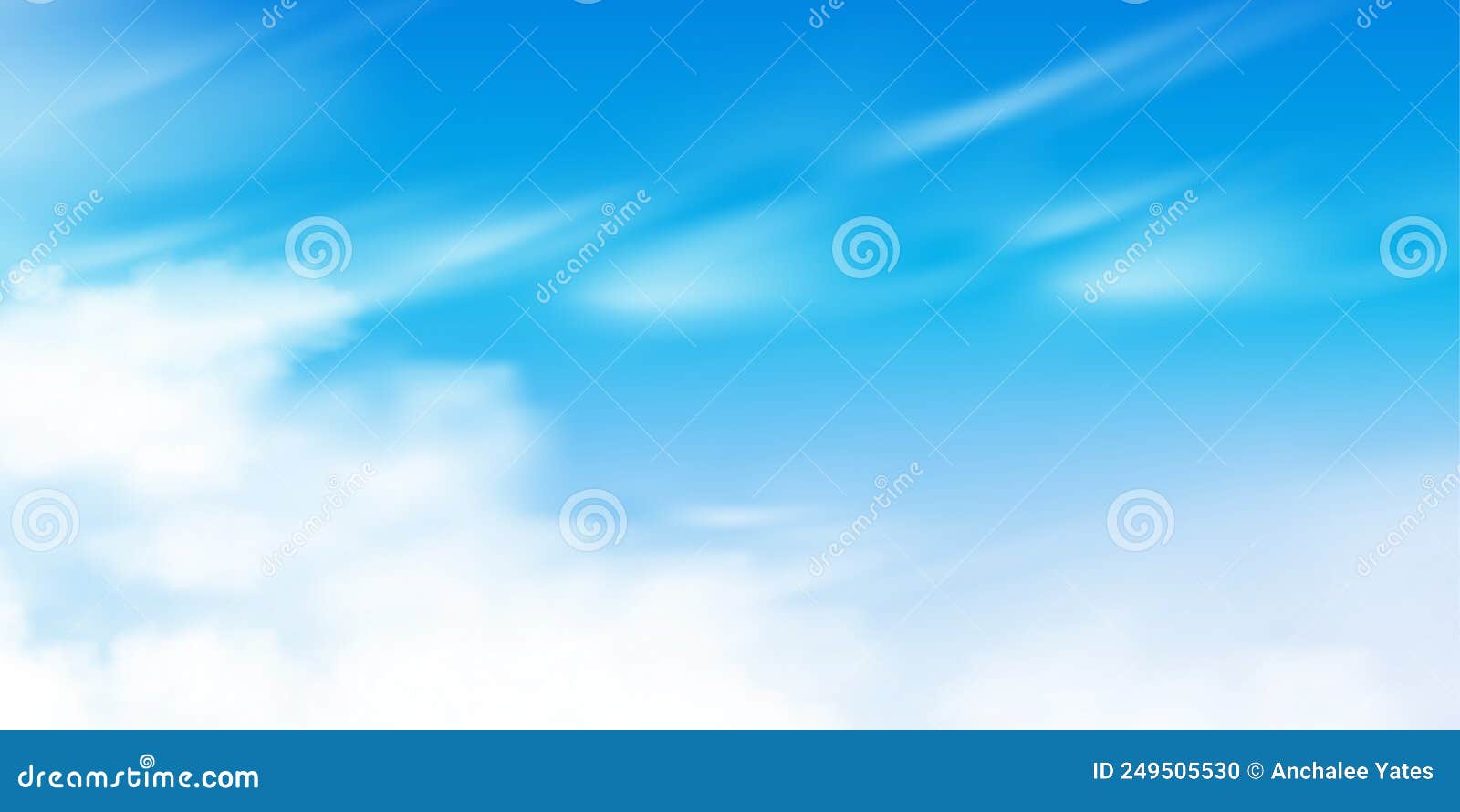 Seamless Blue Sky with altostratus clouds background,Vector