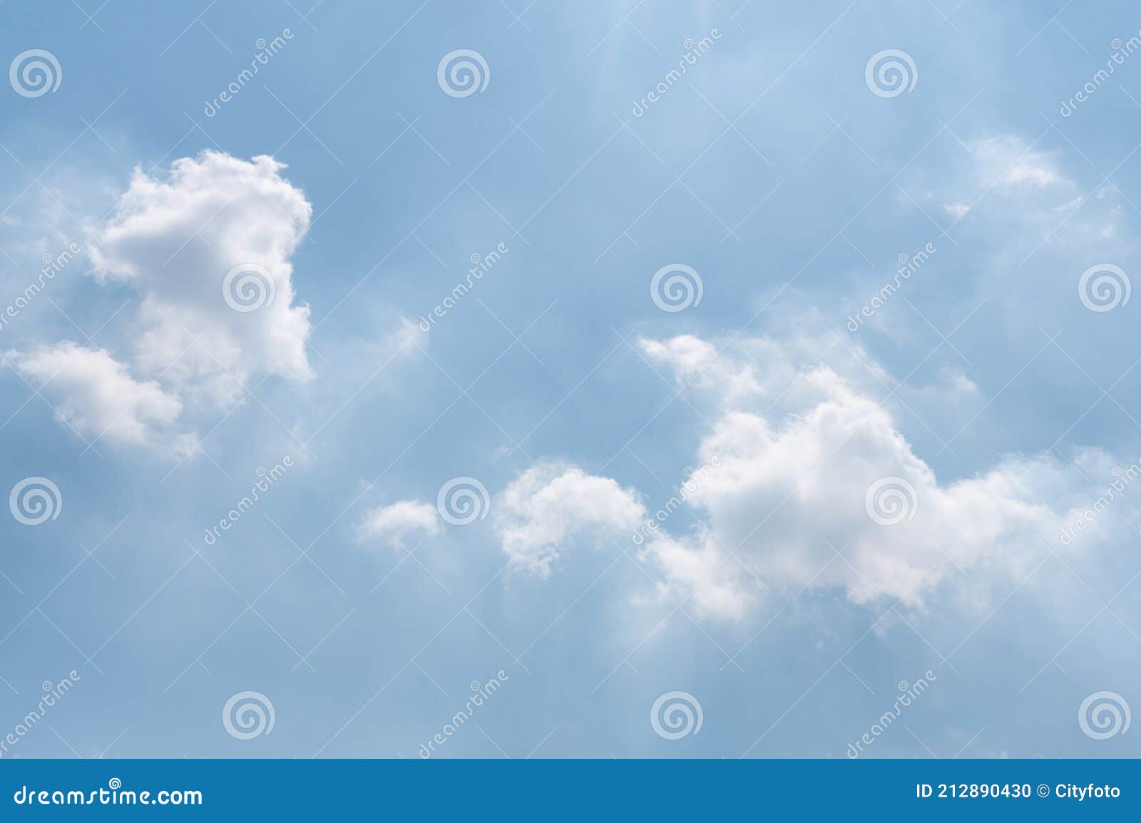 Blue Sky Background with White Clouds Stock Photo - Image of ...