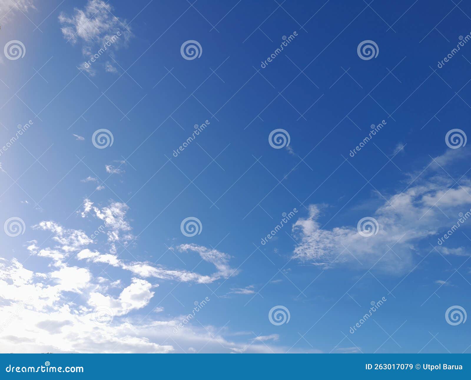 Blue Sky for Banner Background and Social Media Post Stock Image