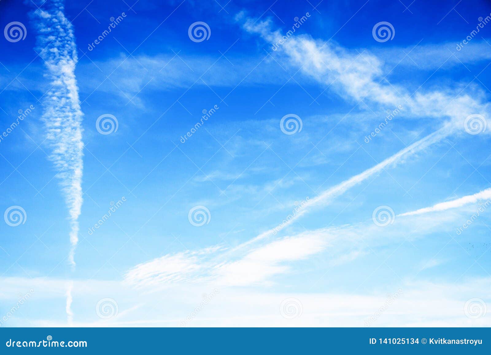 blue sky with cirro cumulus white clouds. sky background