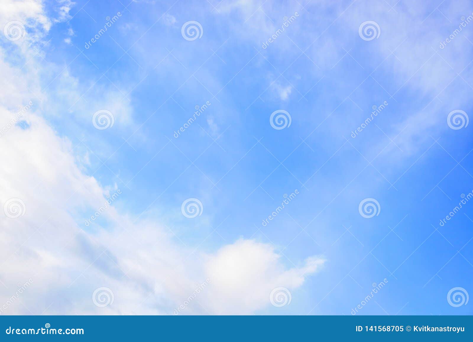 blue sky with cirro cumulus white clouds. sky background