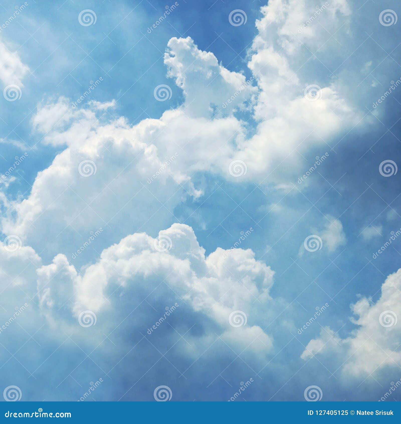 Blue Sky with Cloud Background Stock Image - Image of environment ...
