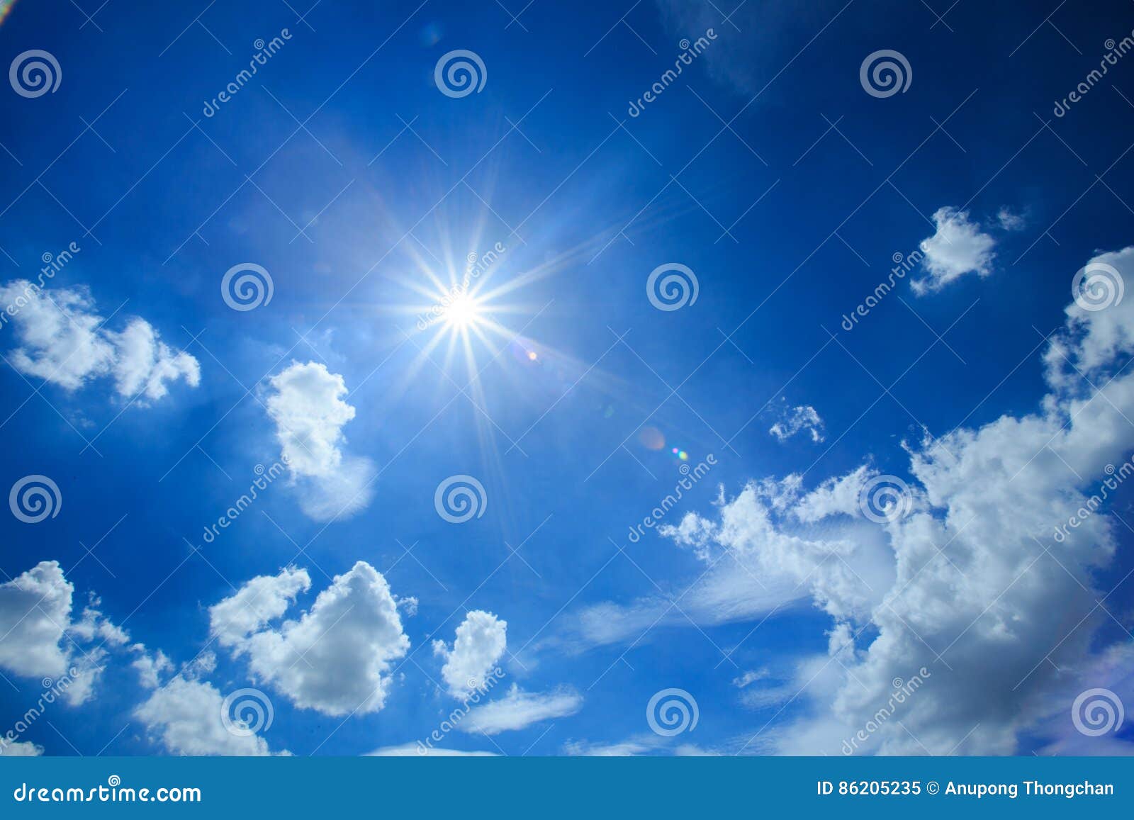 Blue cloud floating on blue sky with fake star light surround cloud Stock  Photo - Alamy