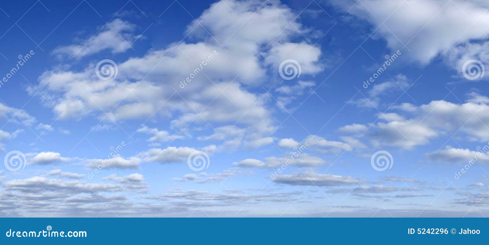 blue sky with clouds backdrop - early afternoon