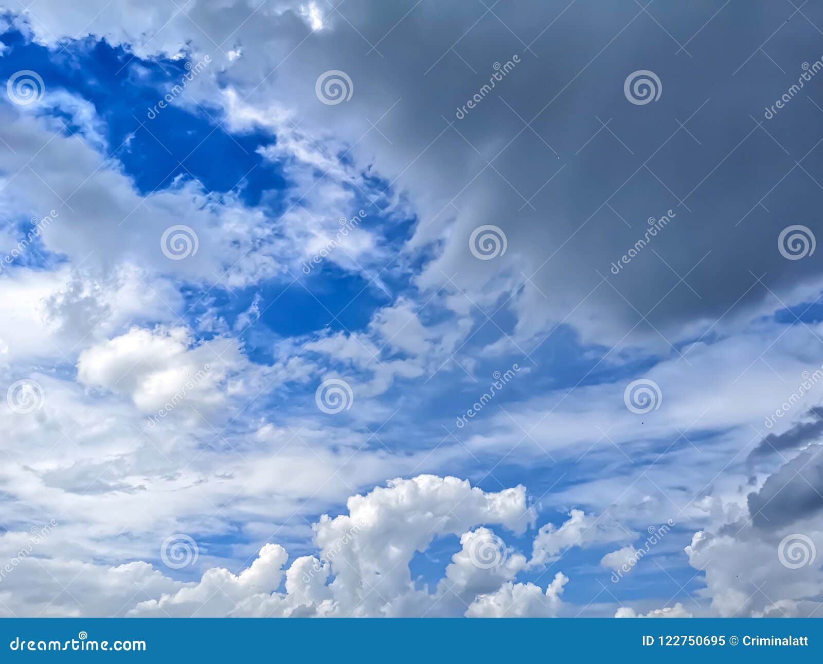 Blue Sky In Cloudy Day Stock Image Image Of Scenic