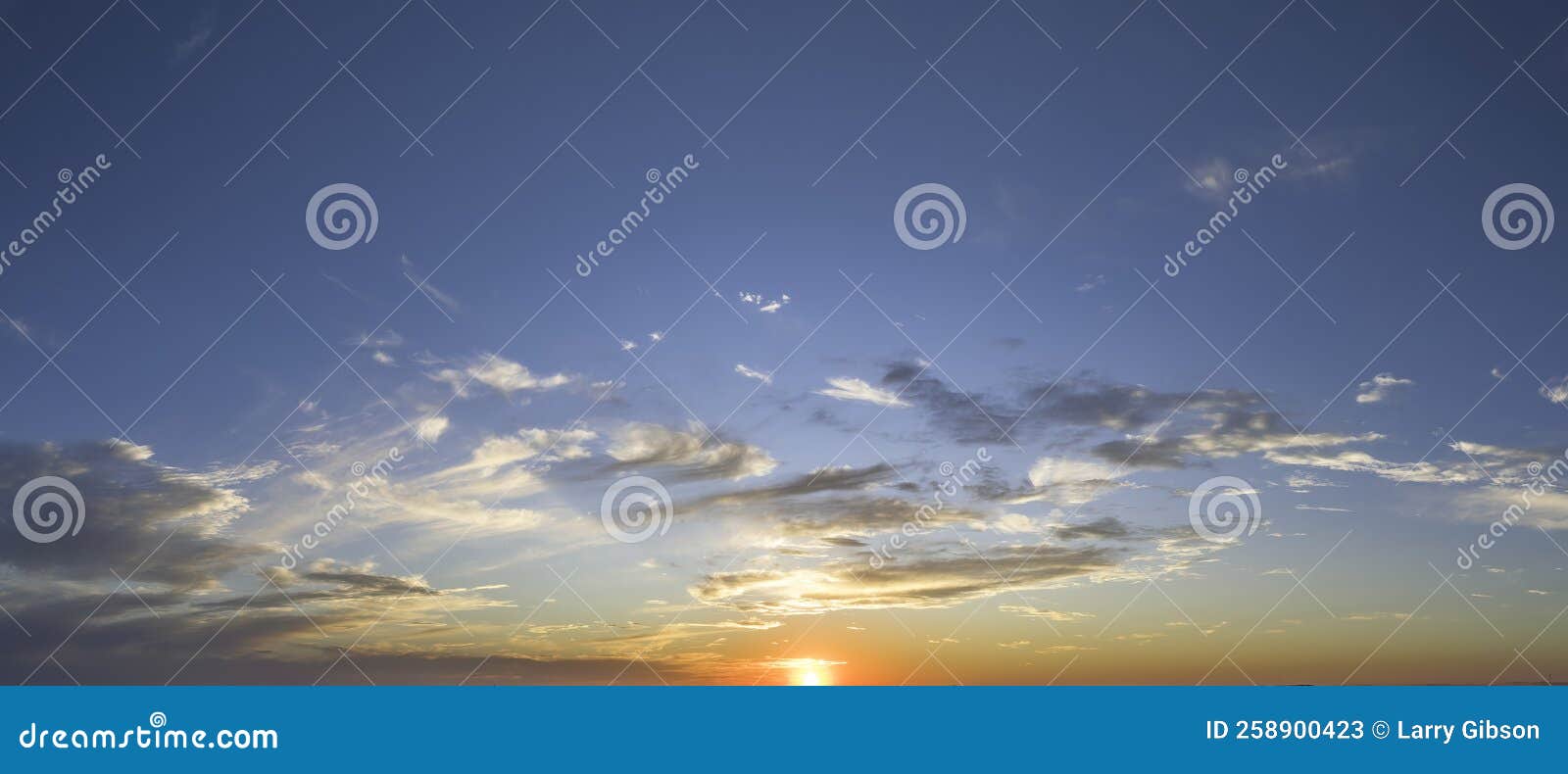 blue sky with clounds sunset