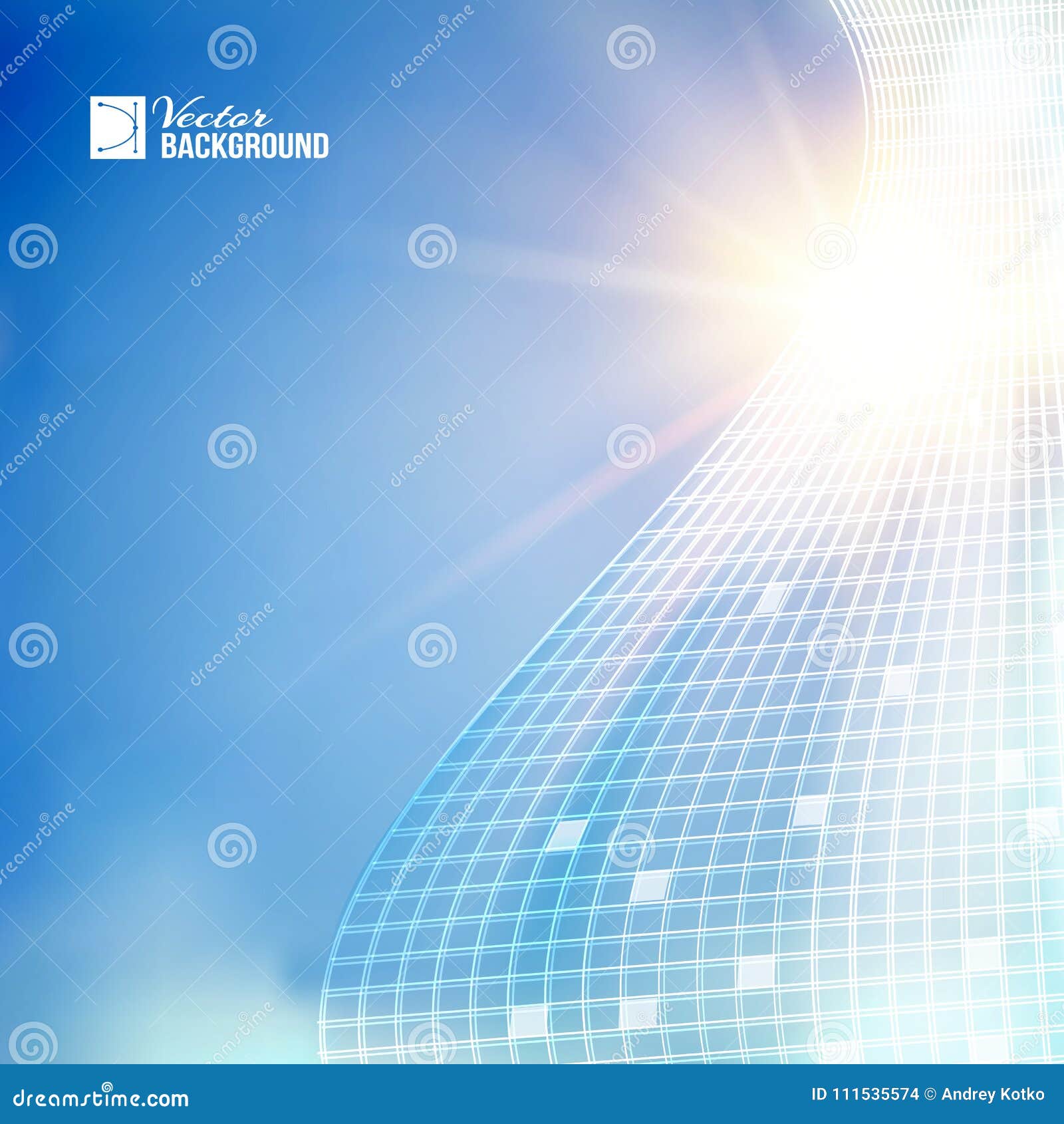 Blue Sky Illustration for Science Theme. Stock Vector Illustration of